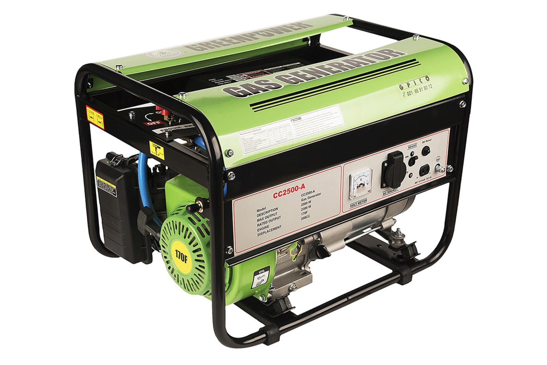 موتور برق گرین پاور Green Power CC2500-A نمای جلو و جانبی