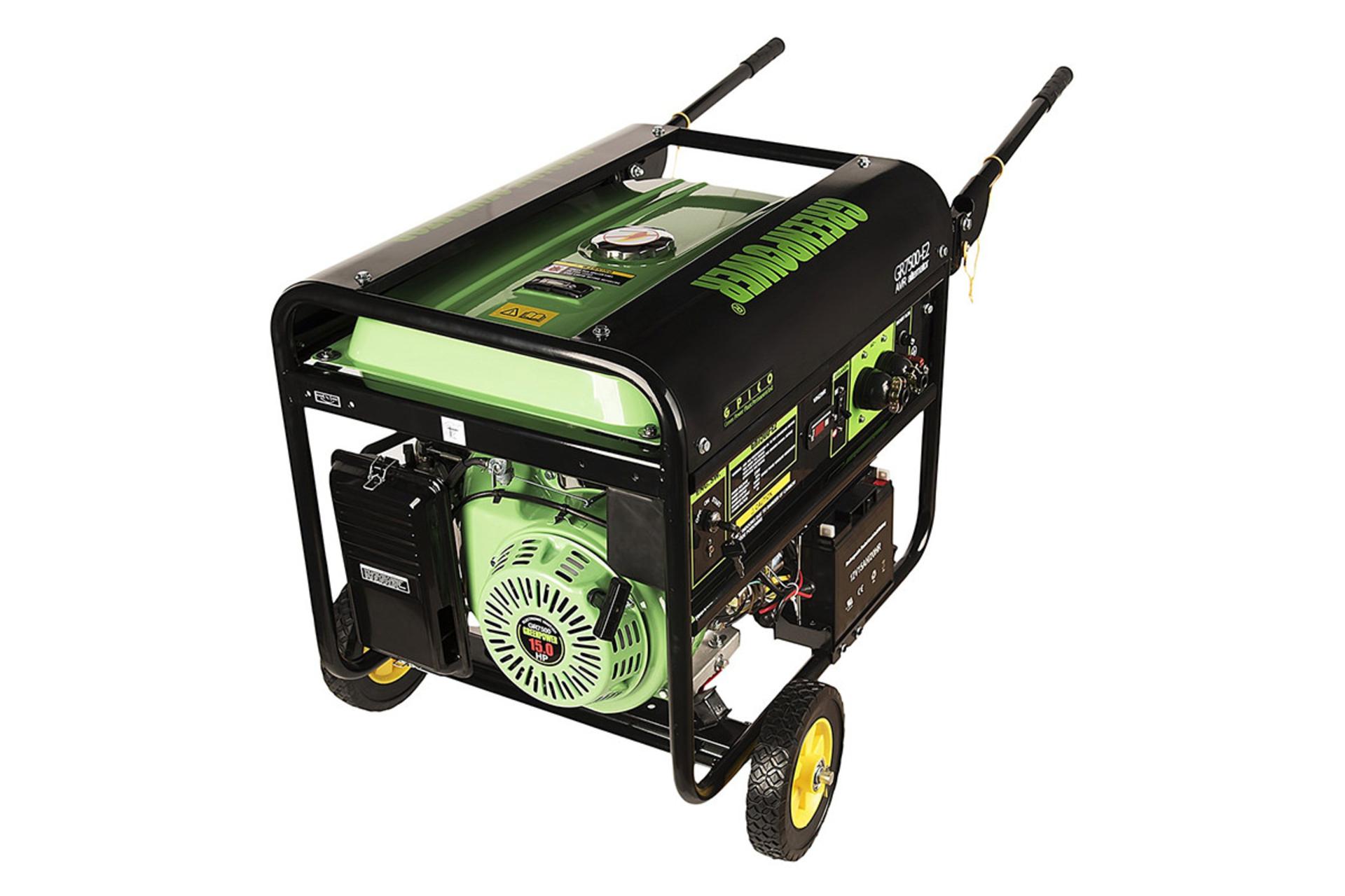 موتور برق گرین پاور Green Power GR6500-E2 نمای جلو و جانبی