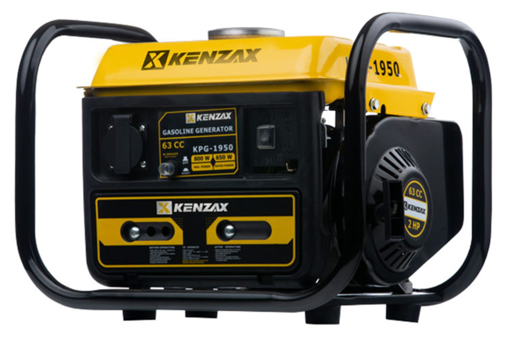 موتور برق کنزاکس KENZAX KPG-1950 نمای جلو و راست