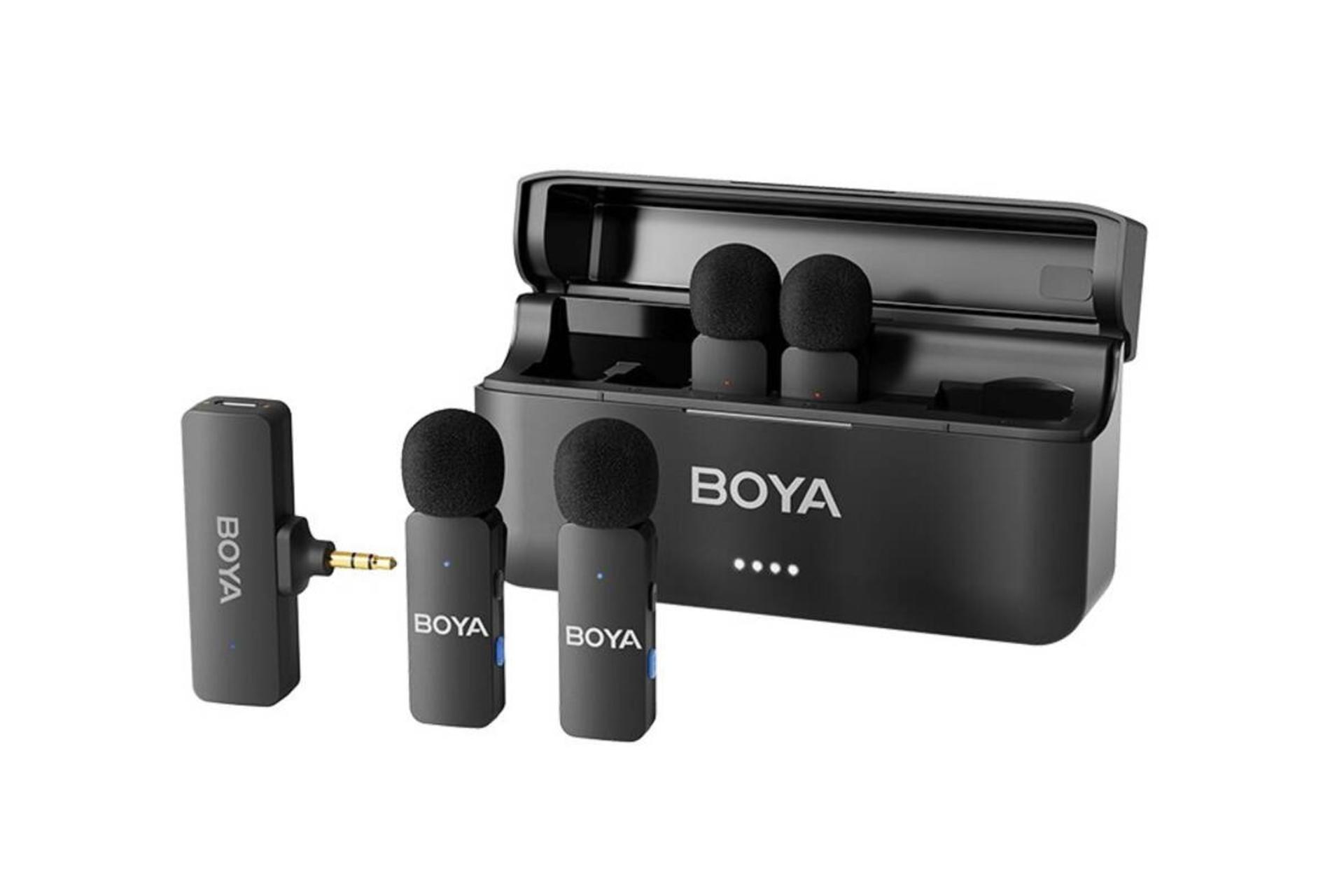 کیس شارژ میکروفون بویا BY-V4 3.5mm