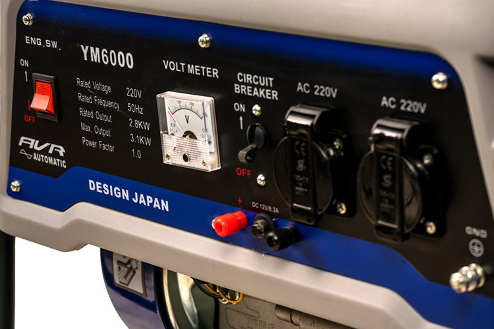 موتور برق یاماها YAMAHA YM6000 نمای پنل جلو