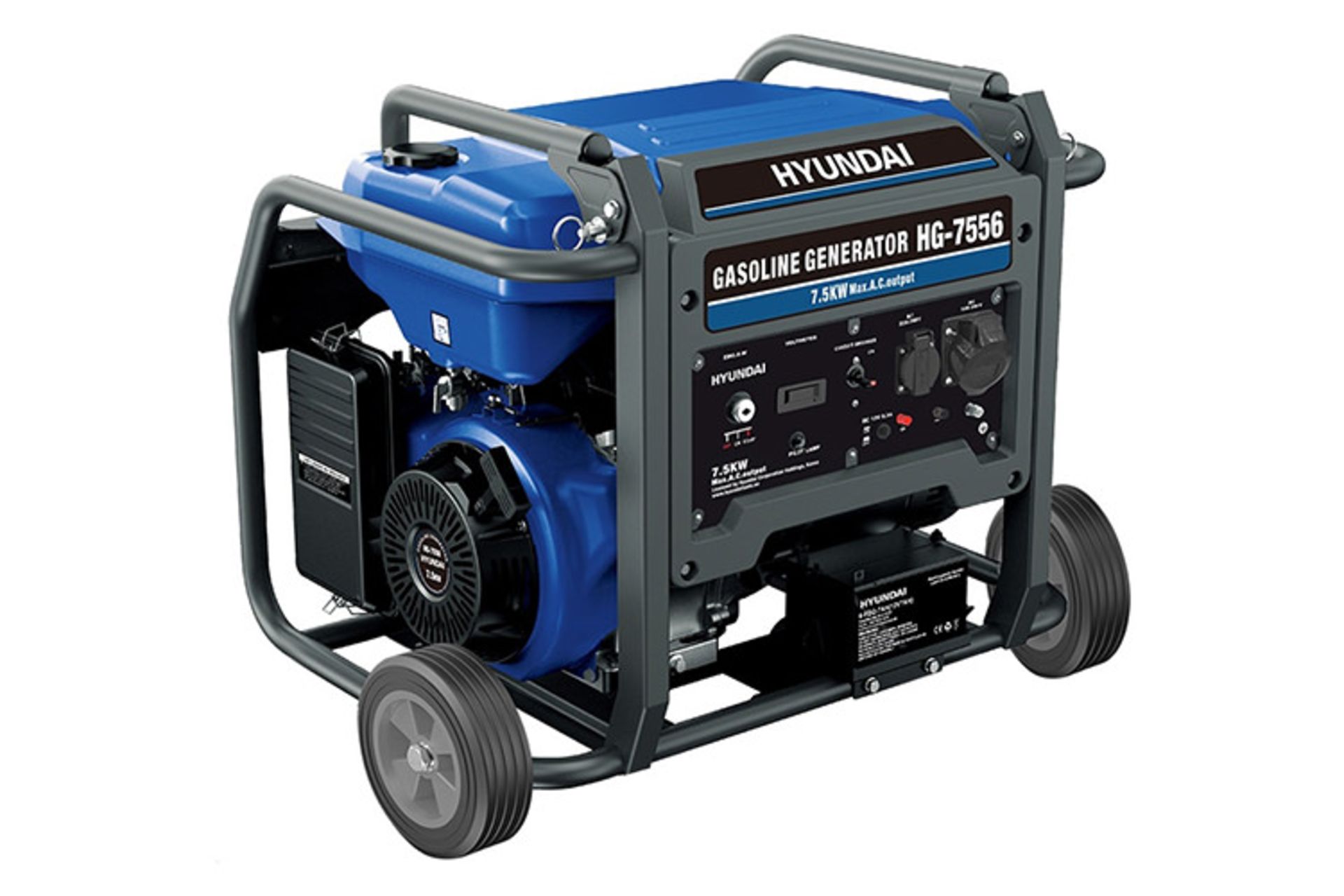 موتور برق هیوندای Hyundai HG-7556 نمای جلو و جانبی