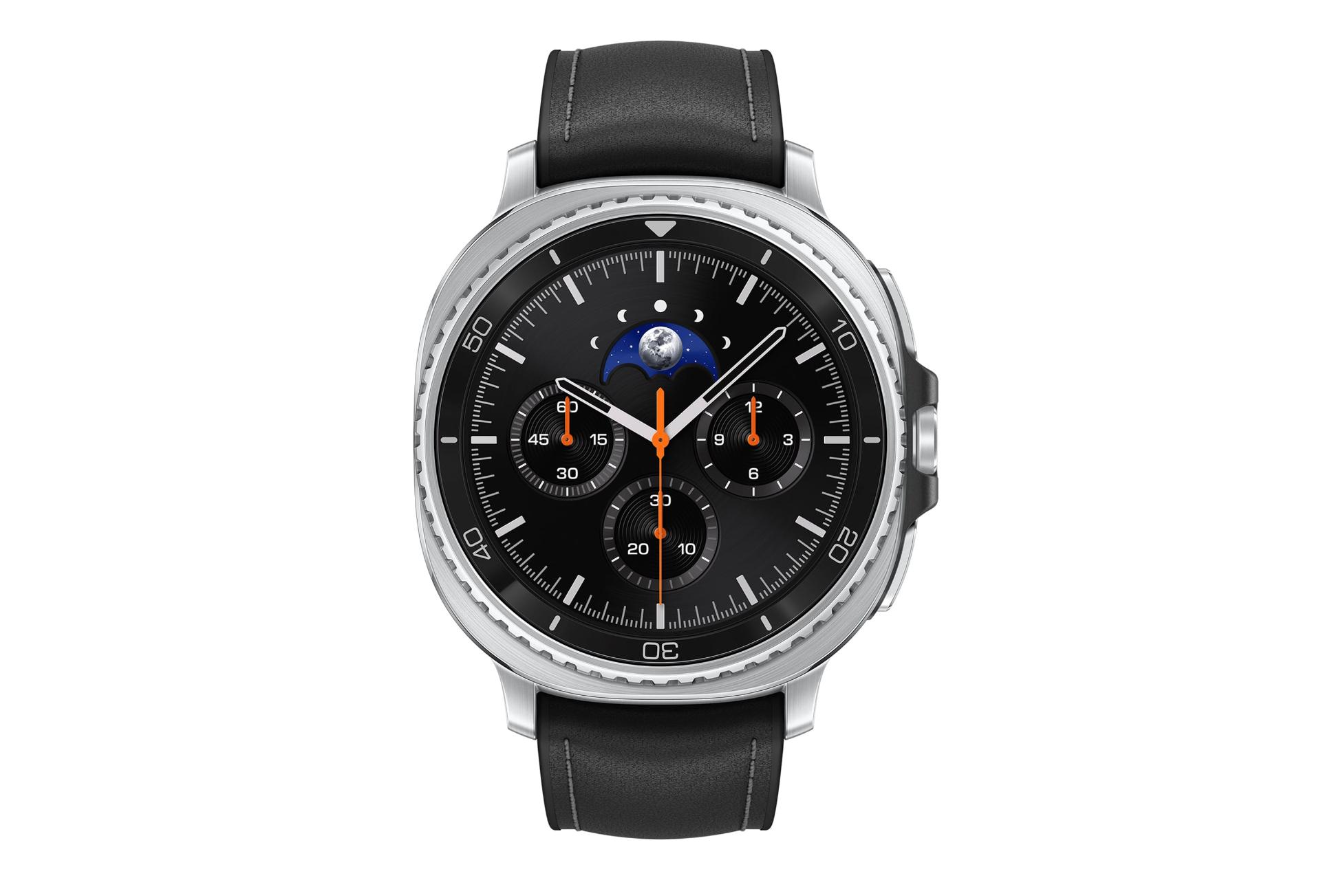 ساعت هوشمند سامسونگ گلکسی واچ 8 کلاسیک مشکی از نمای روبرو / Samsung Galaxy Watch8 Classic