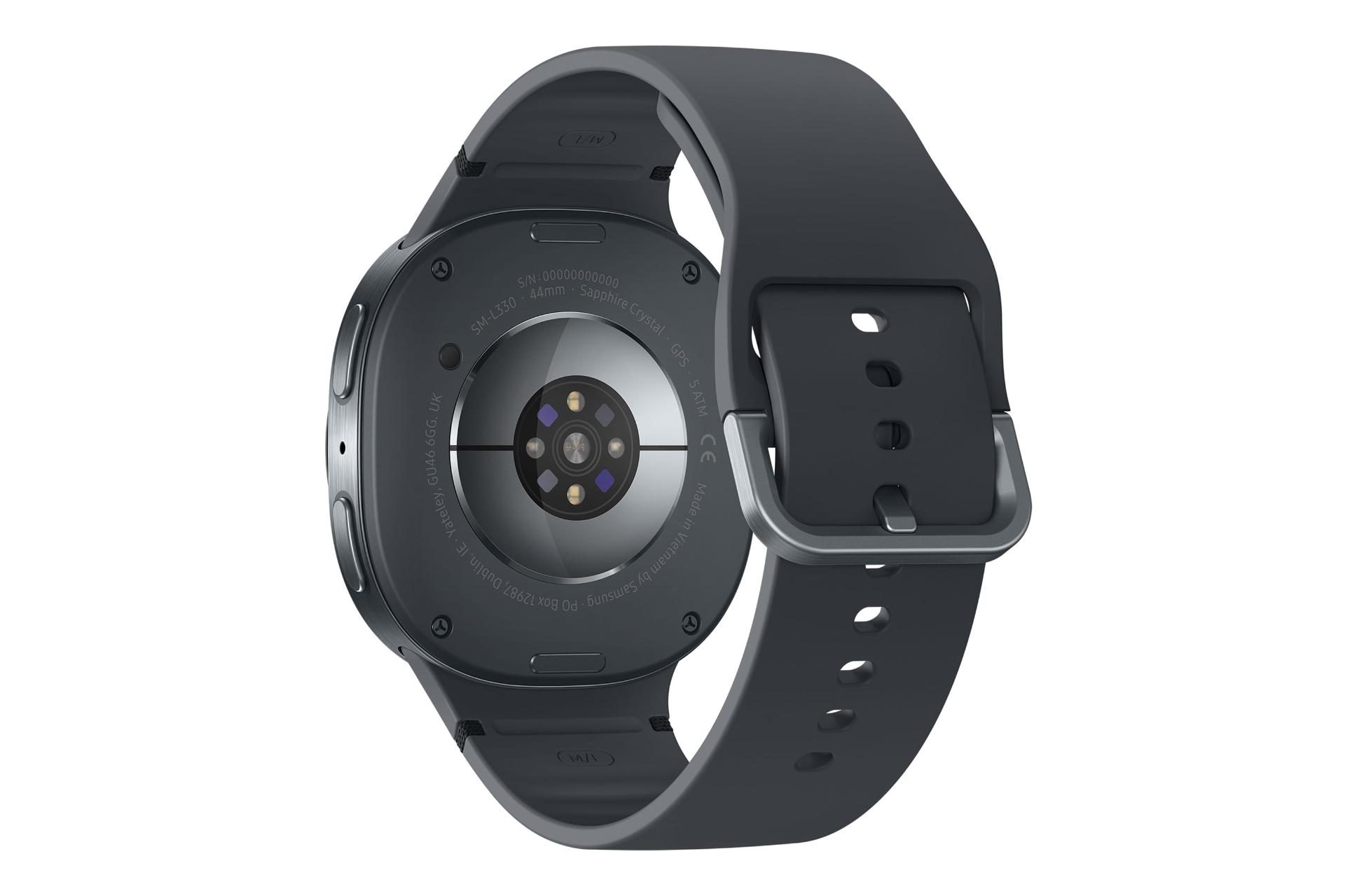 پشت ساعت هوشمند سامسونگ گلکسی واچ 8 نسخه 44 میلی‌متری خاکستری تیره / Samsung Galaxy Watch8 44mm