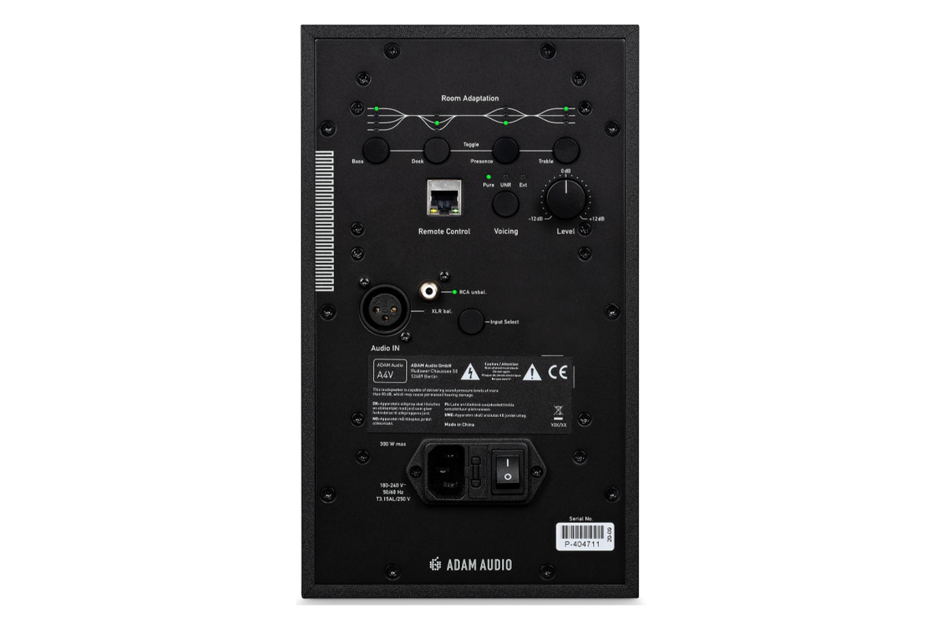 نمای پشت و بدنه اسپیکر آدام آدیو A4V