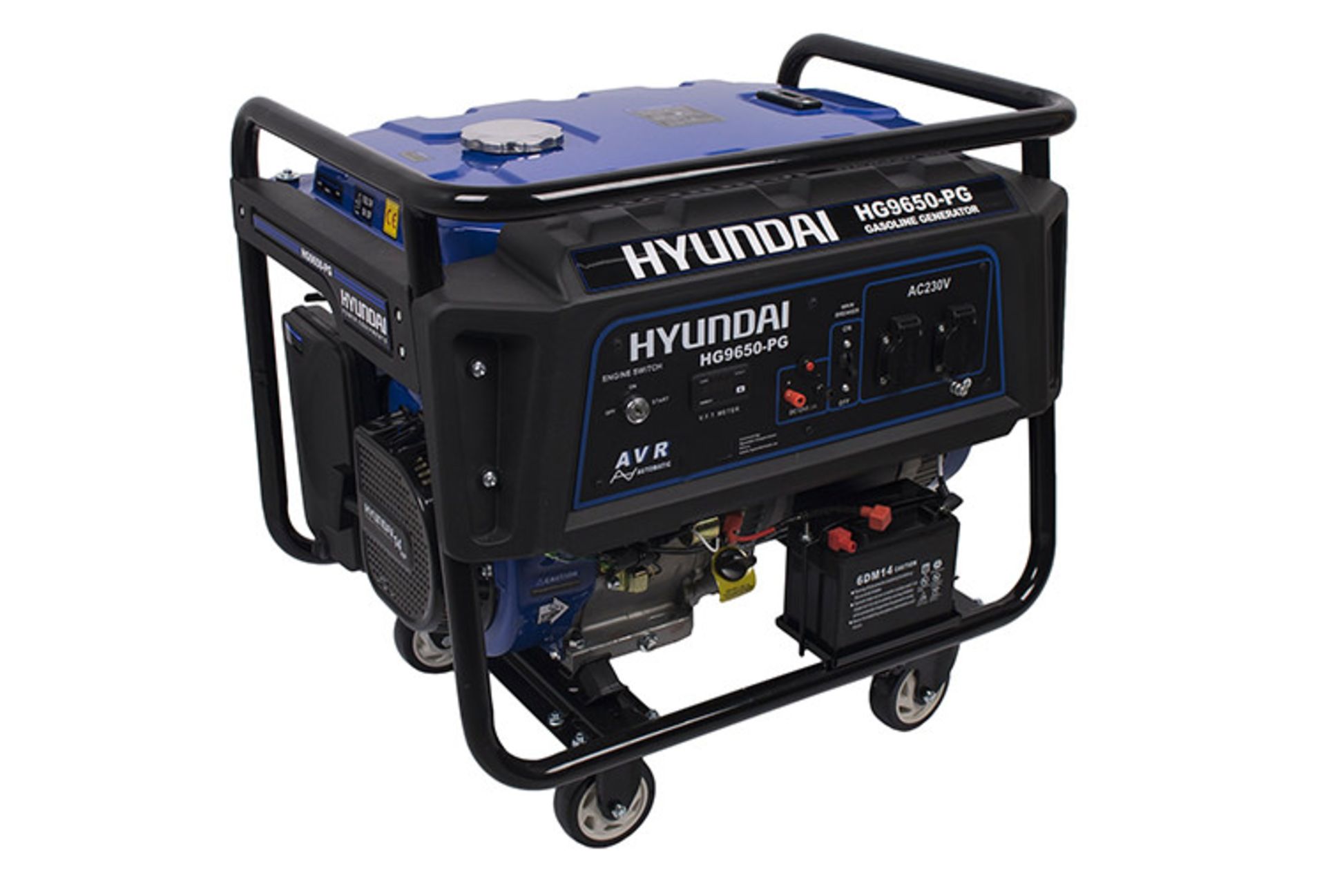 موتور برق هیوندای Hyundai HG9650-PG نمای جلو و جانبی