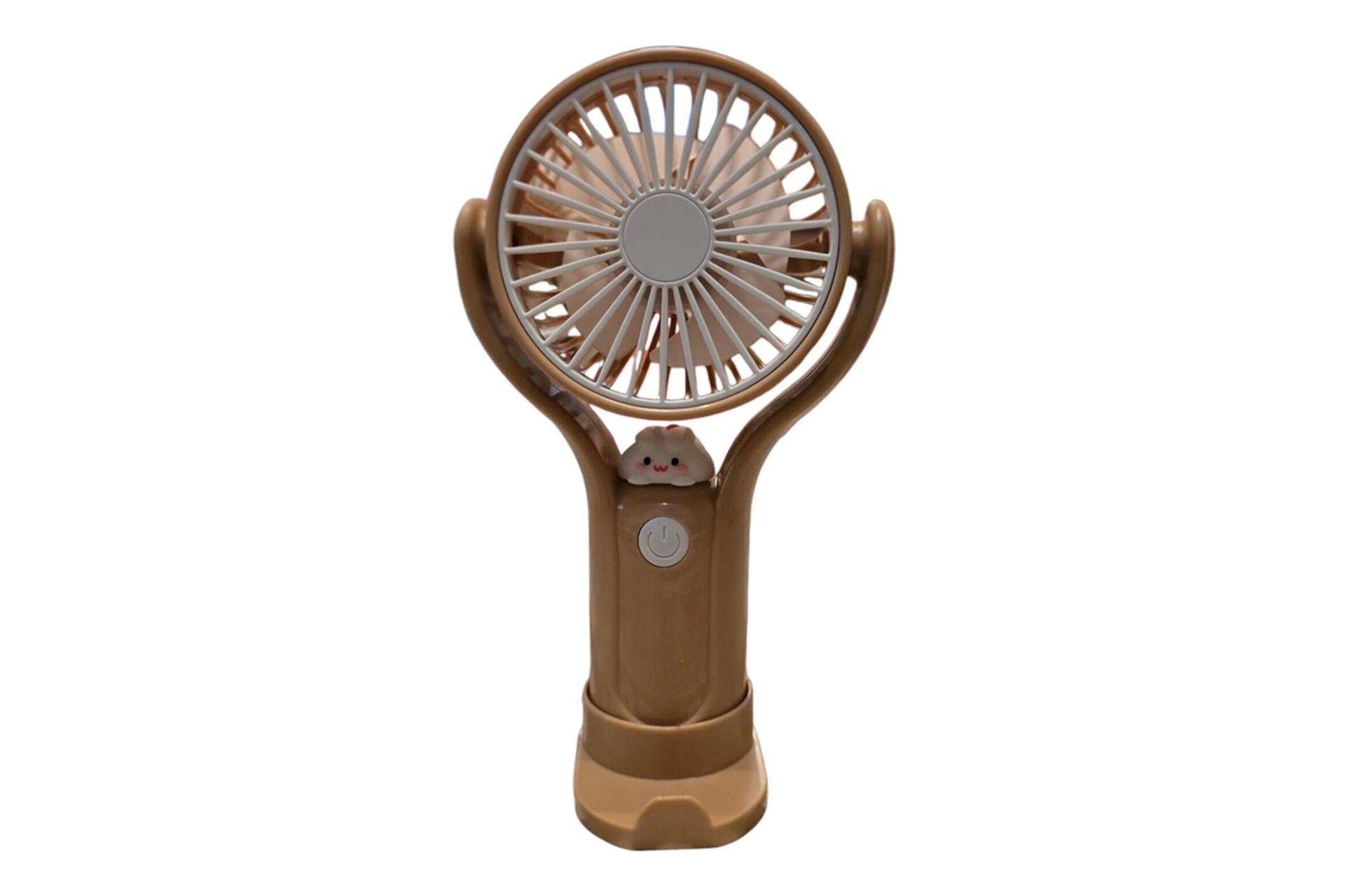 رنگ قهوه ای پنکه کوچک دستی مدل پایه‌دار Small fan Stand