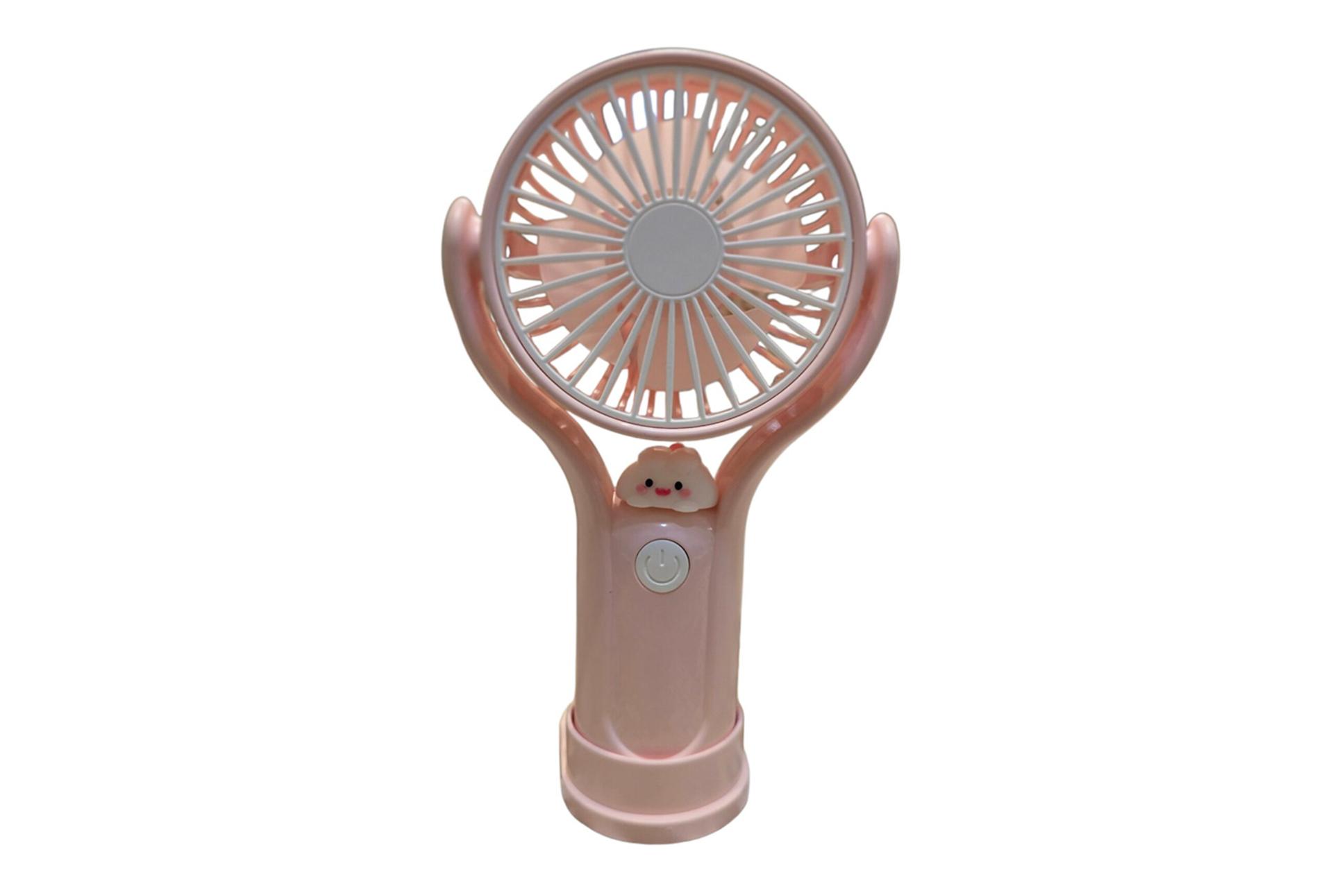 رنگ صورتی پنکه کوچک دستی مدل پایه‌دار Small fan Stand