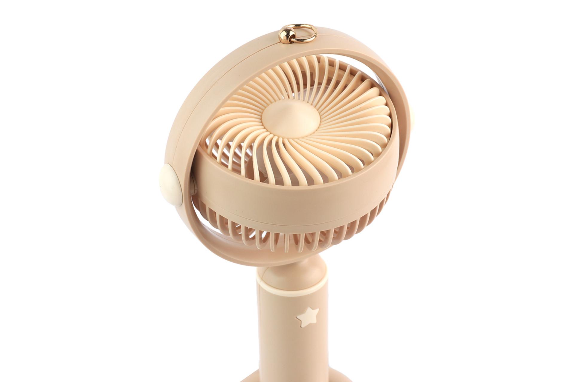 نمای کناری پنکه کوچک دستی مدل چرخشی Small fan Rotary