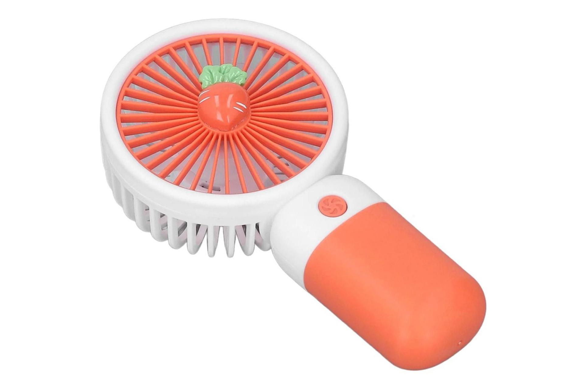 نمای کناری پنکه کوچک دستی مدل هویج Small fan Carrot