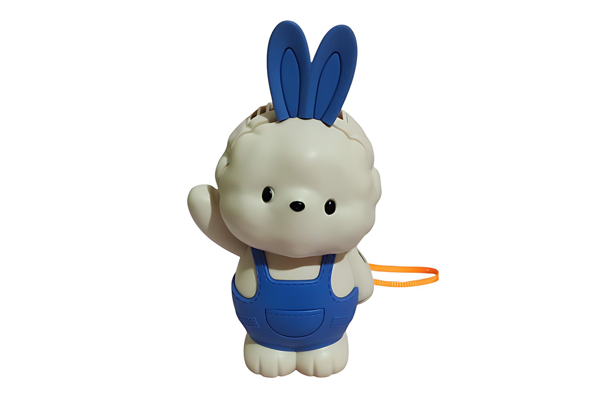 رنگ سفید-آبی پنکه کوچک همراه مدل خرگوش Small fan Rabbit
