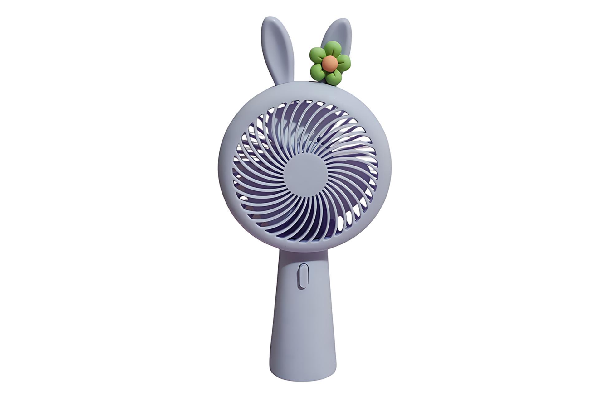 رنگ بنفش پنکه کوچک دستی مدل خرگوش گل‌دار Small fan Flower Rabbit