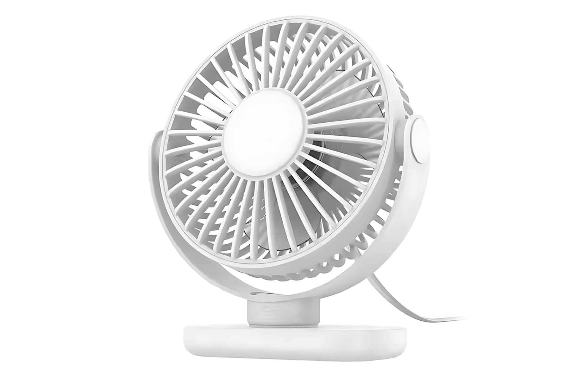 رنگ سفید پنکه کوچک رومیزی Small fan K62C