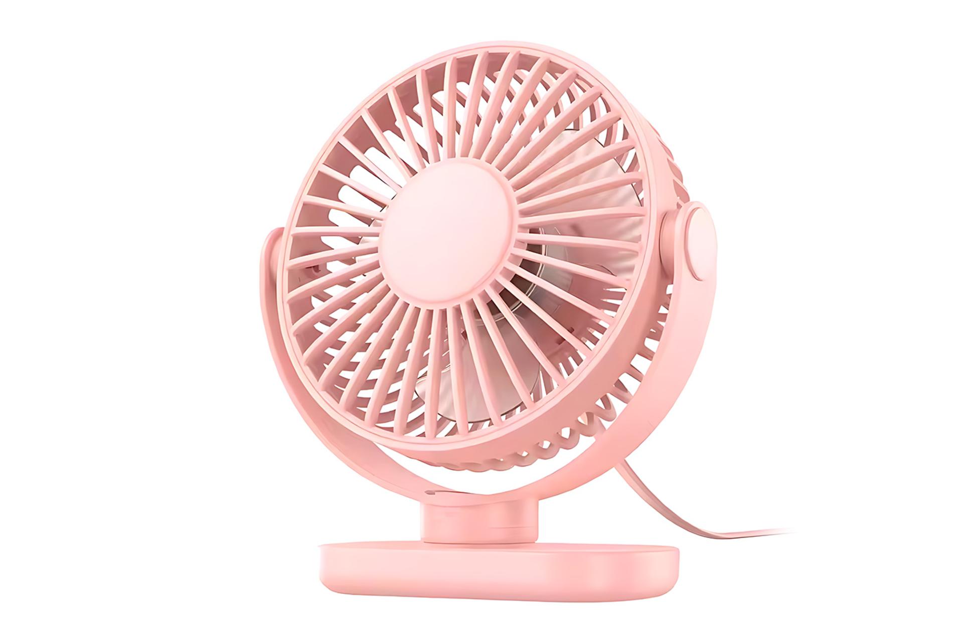 رنگ صورتی پنکه کوچک رومیزی Small fan K62C