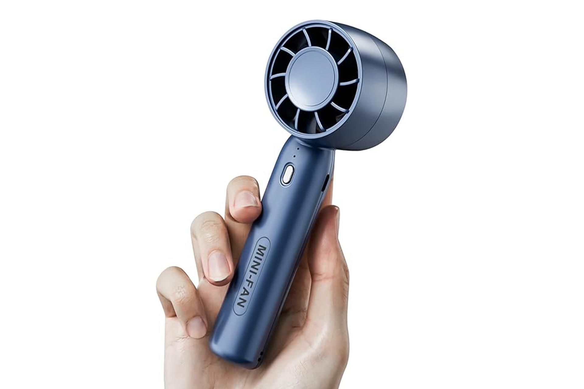 ابعاد پنکه کوچک دستی Small fan T10 در دست