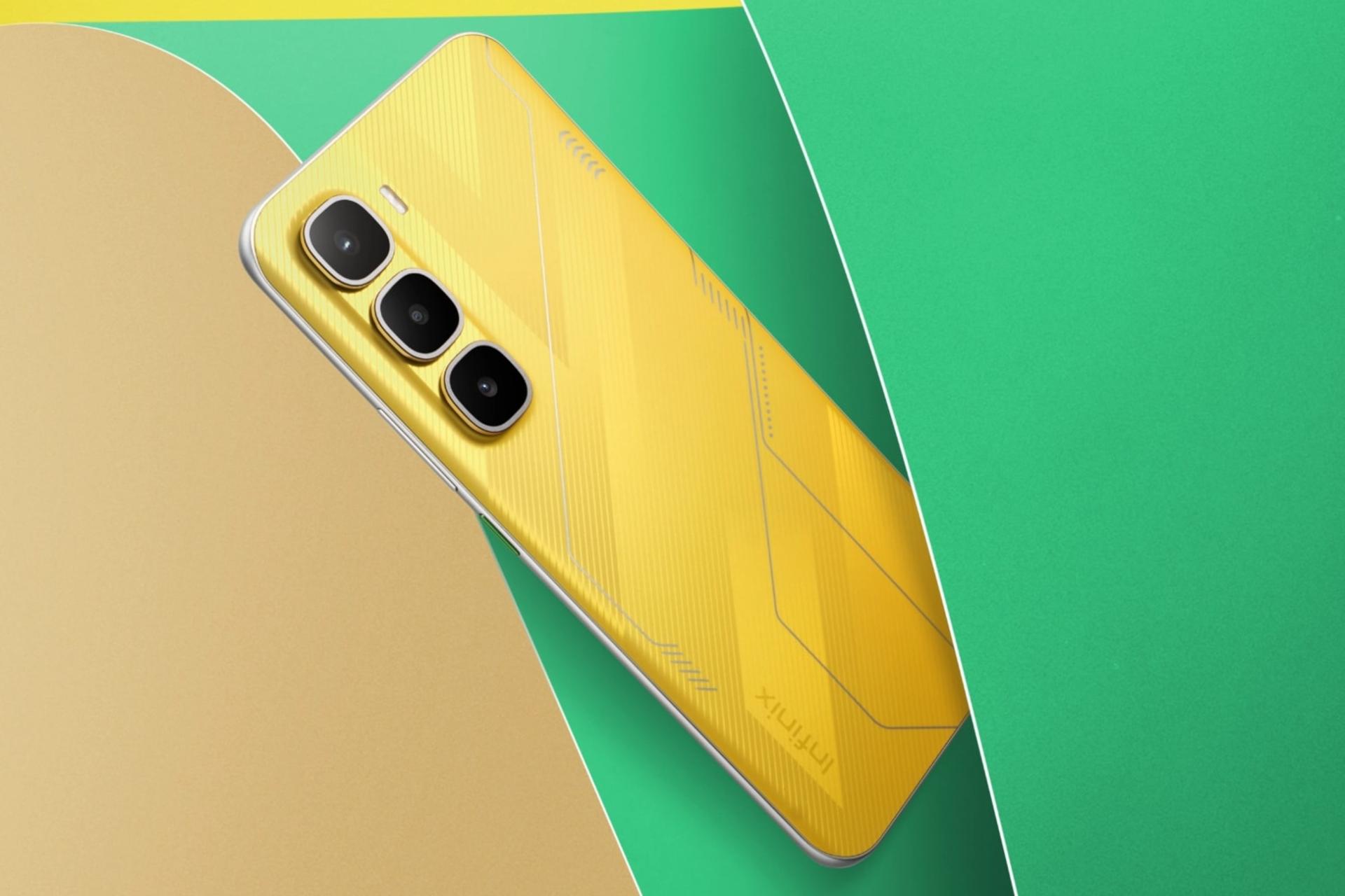 پنل پشت گوشی موبایل Hot 60 پرو پلاس اینفینیکس زرد / Infinix Hot 60 Pro Plus