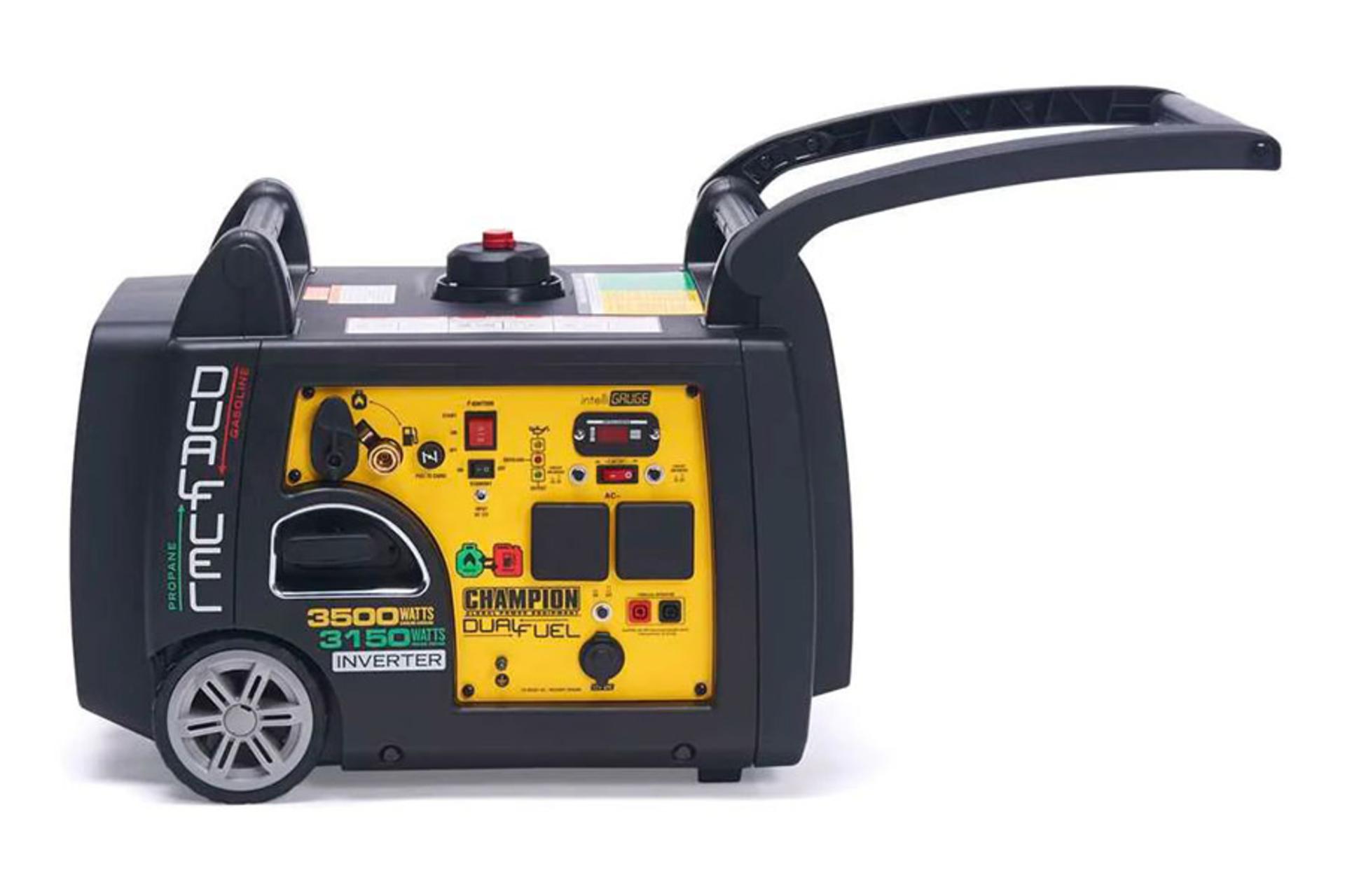 موتور برق چمپیون Champion Power Equipment 73001i-DF نمای جلو و دسته باز شده