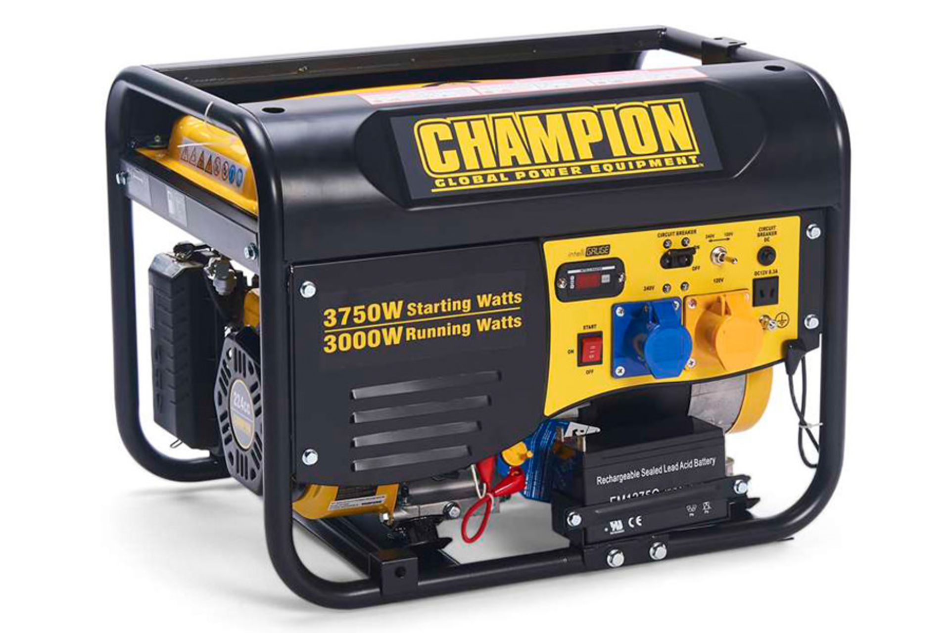 موتور برق چمپیون Champion Power Equipment CPG4000E1 نمای جلو و جانبی
