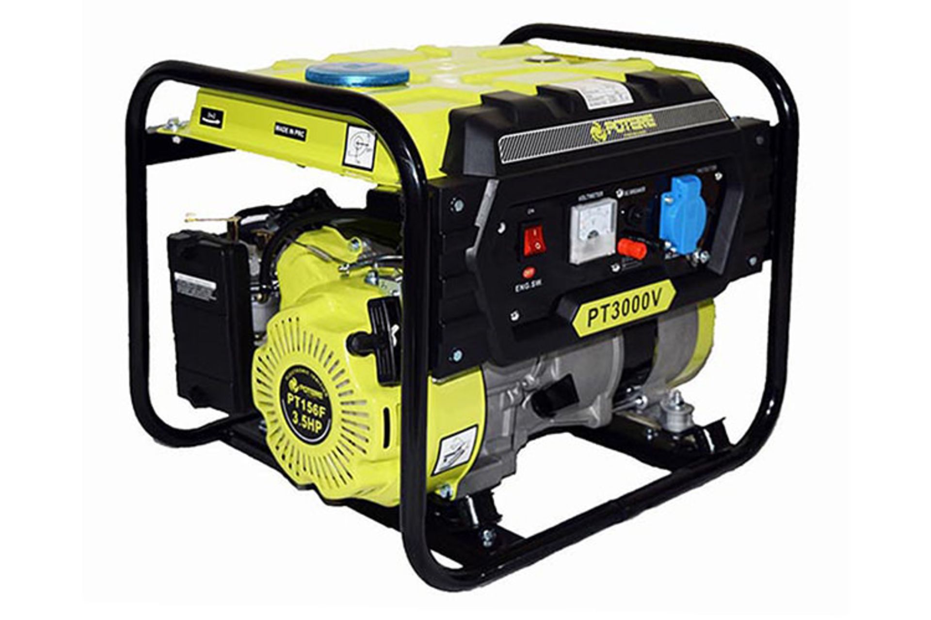 موتور برق پوتر POTERE PT3000V نمای جلو و جانبی