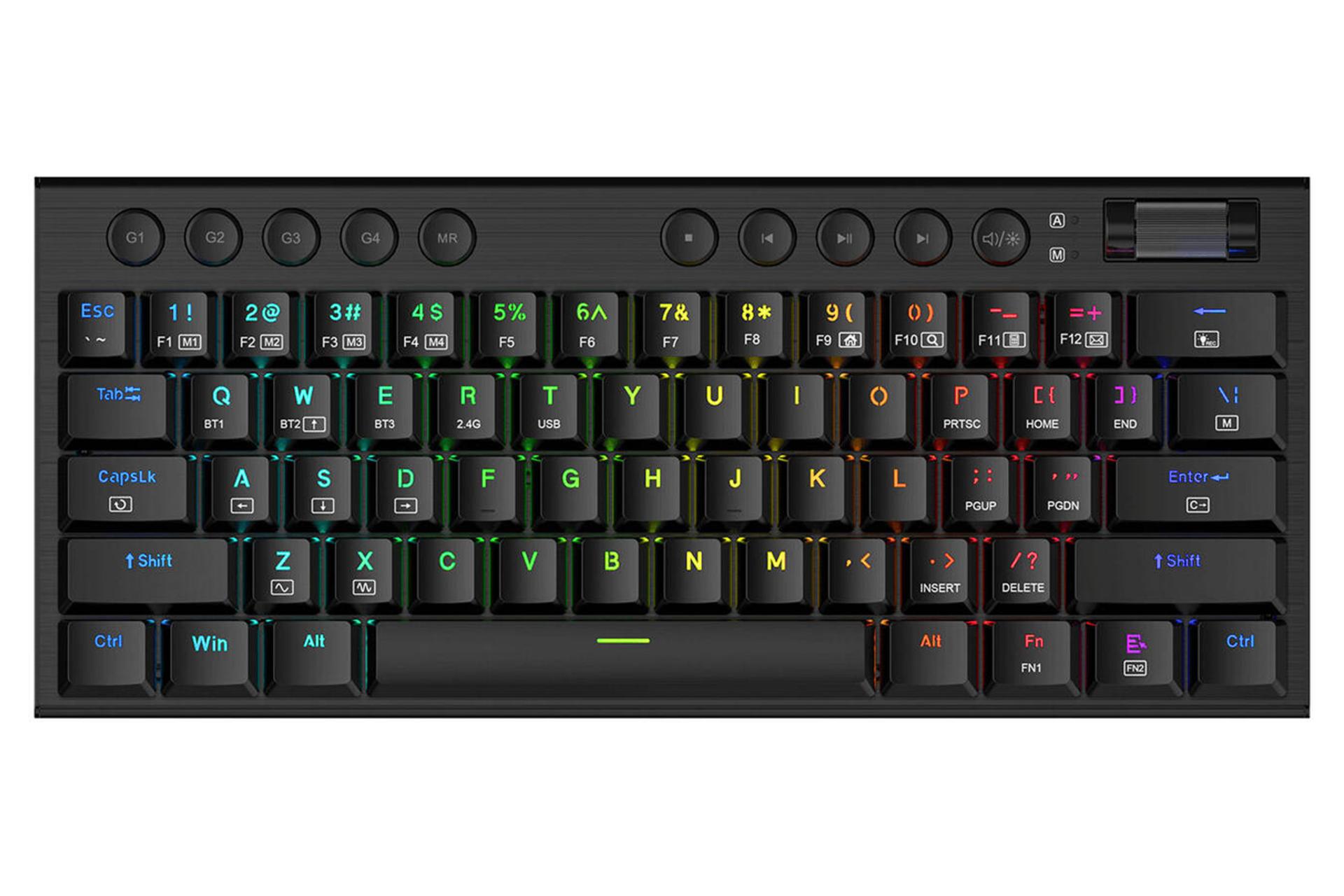 مرجع متخصصين ايران كيبورد ردراگون K632 RGB نماي بالا