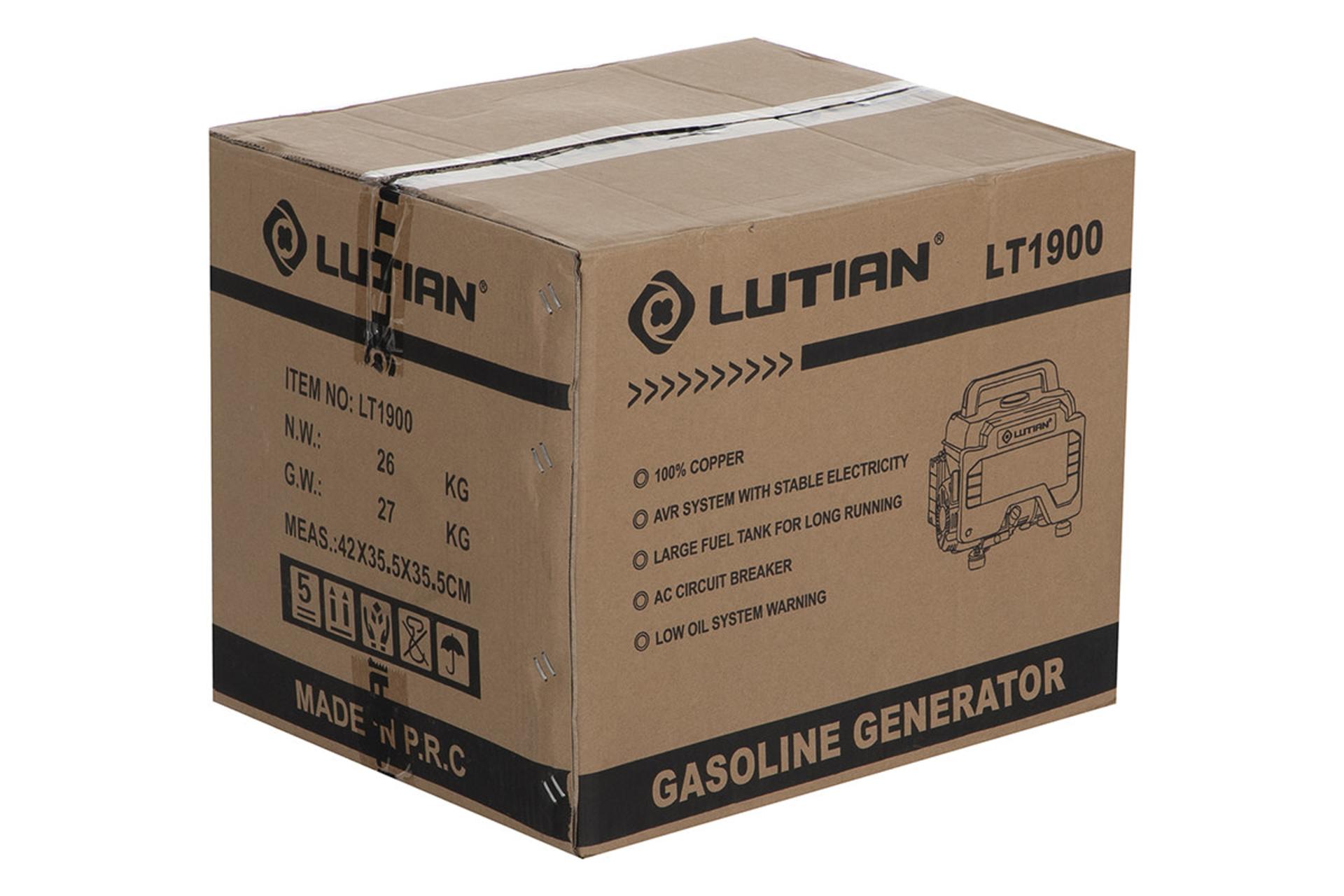 موتور برق لوتیان LUTIAN LT1900 نمای جعبه و بسته بندی