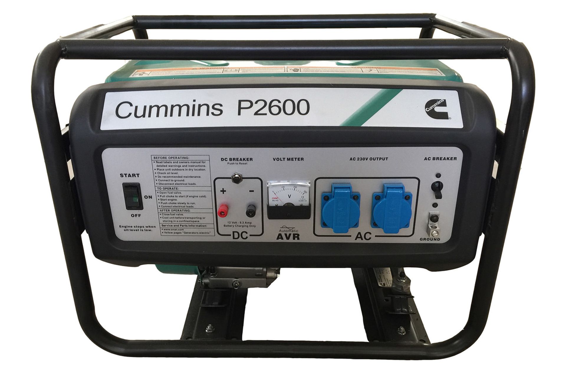 موتور برق کامینز Cummins P2600 نمای جلو