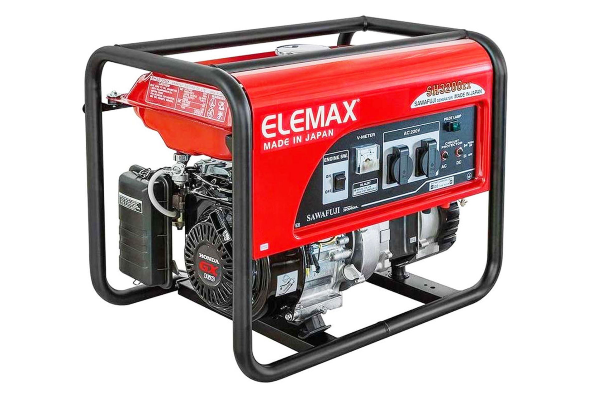 موتور برق المکس ELEMAX SH3200EX نمای جلو و جانبی