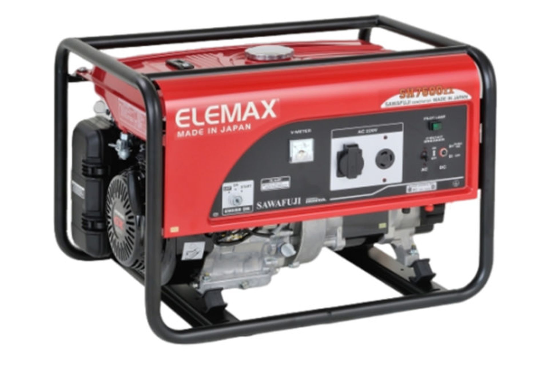 موتور برق المکس ELEMAX SH7600EX نمای جلو و جانبی