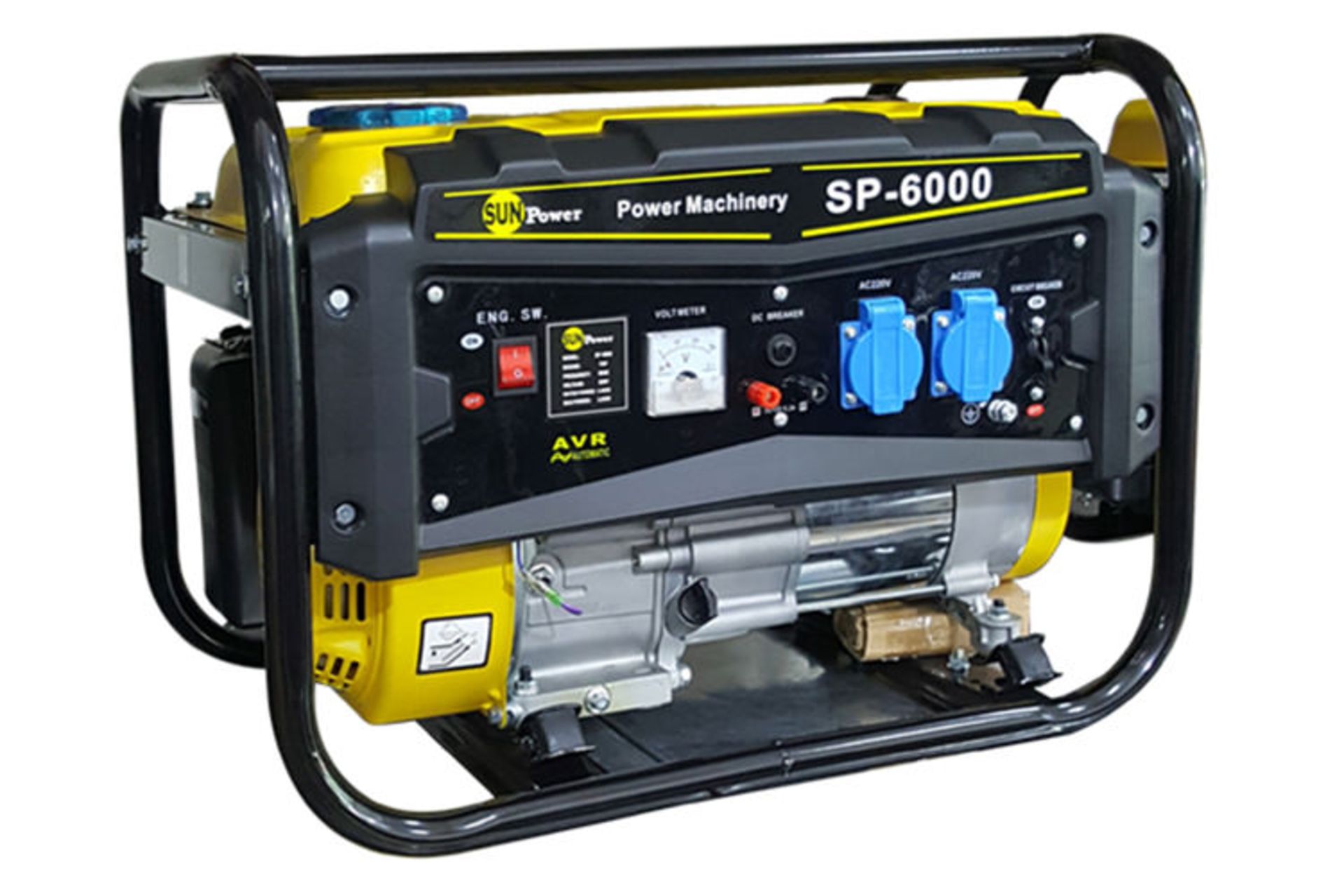 موتور برق سان پاور SUN Power SP-6000 نمای جلو و چپ