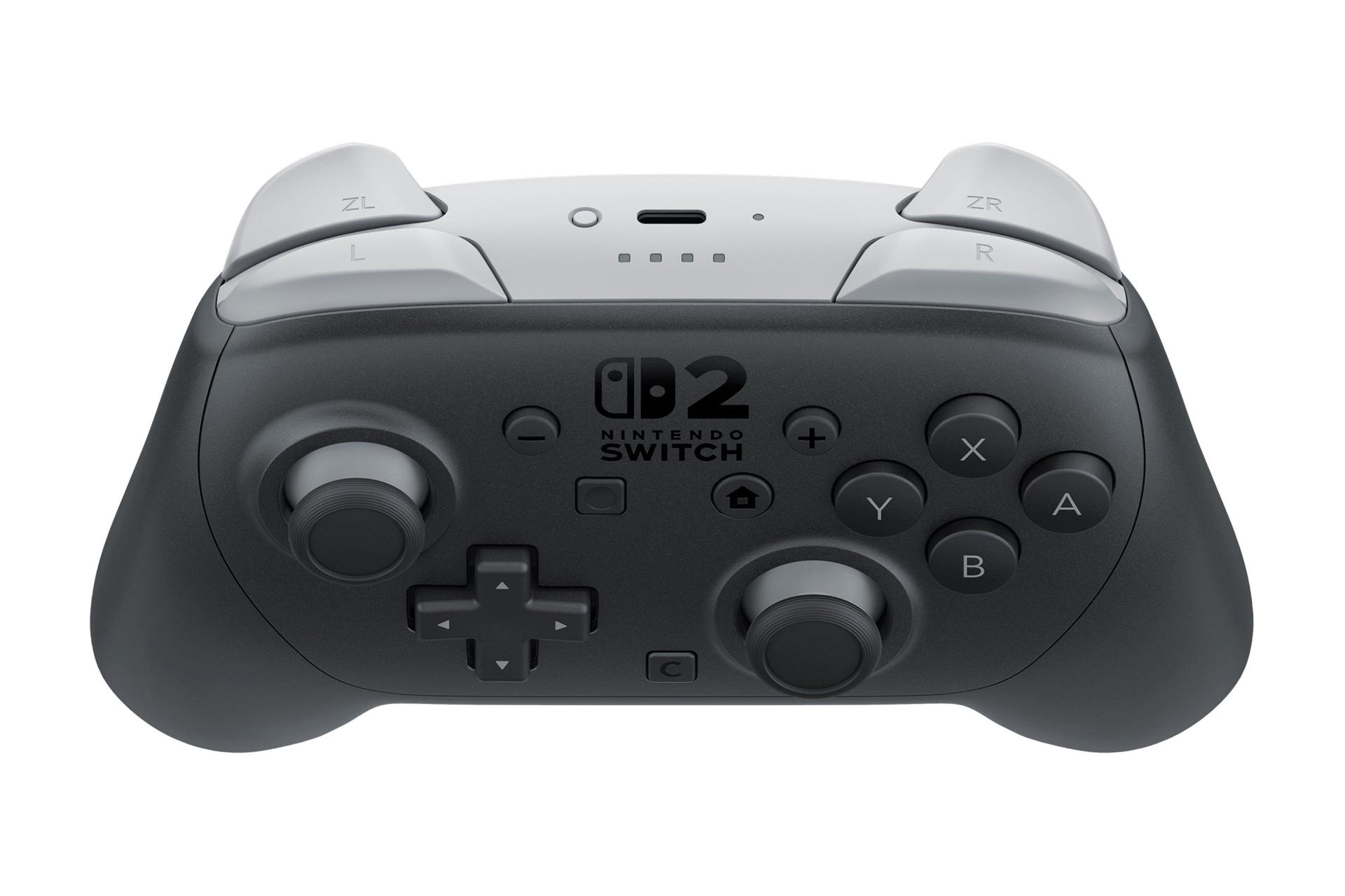 نمای بالا دسته بازی نینتندو سوییچ 2 پرو کنترلر / Nintendo Switch 2 Pro Controller