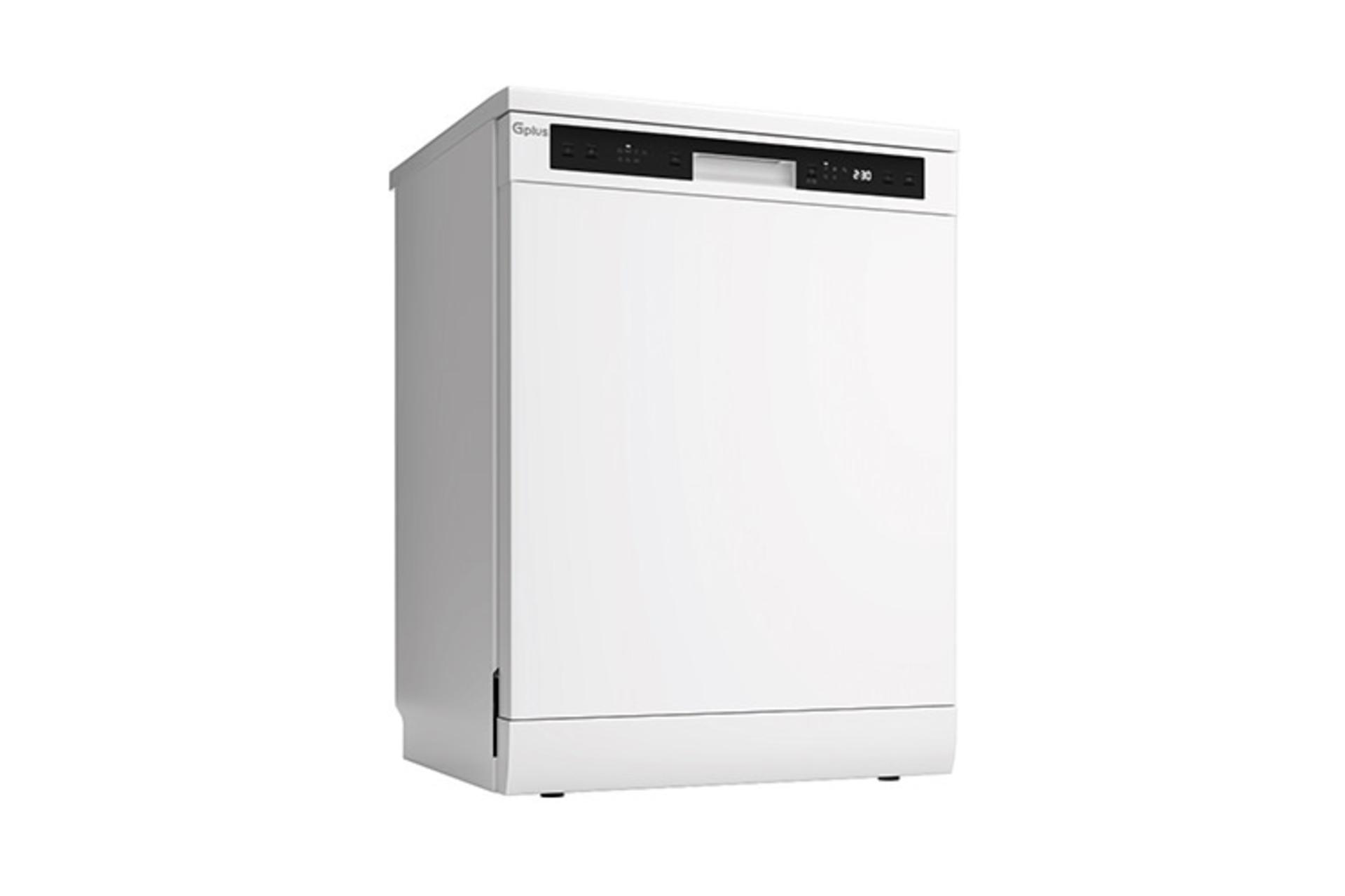 ماشین ظرفشویی جی پلاس Gplus GDW-F453 نمای جلو و جانبی