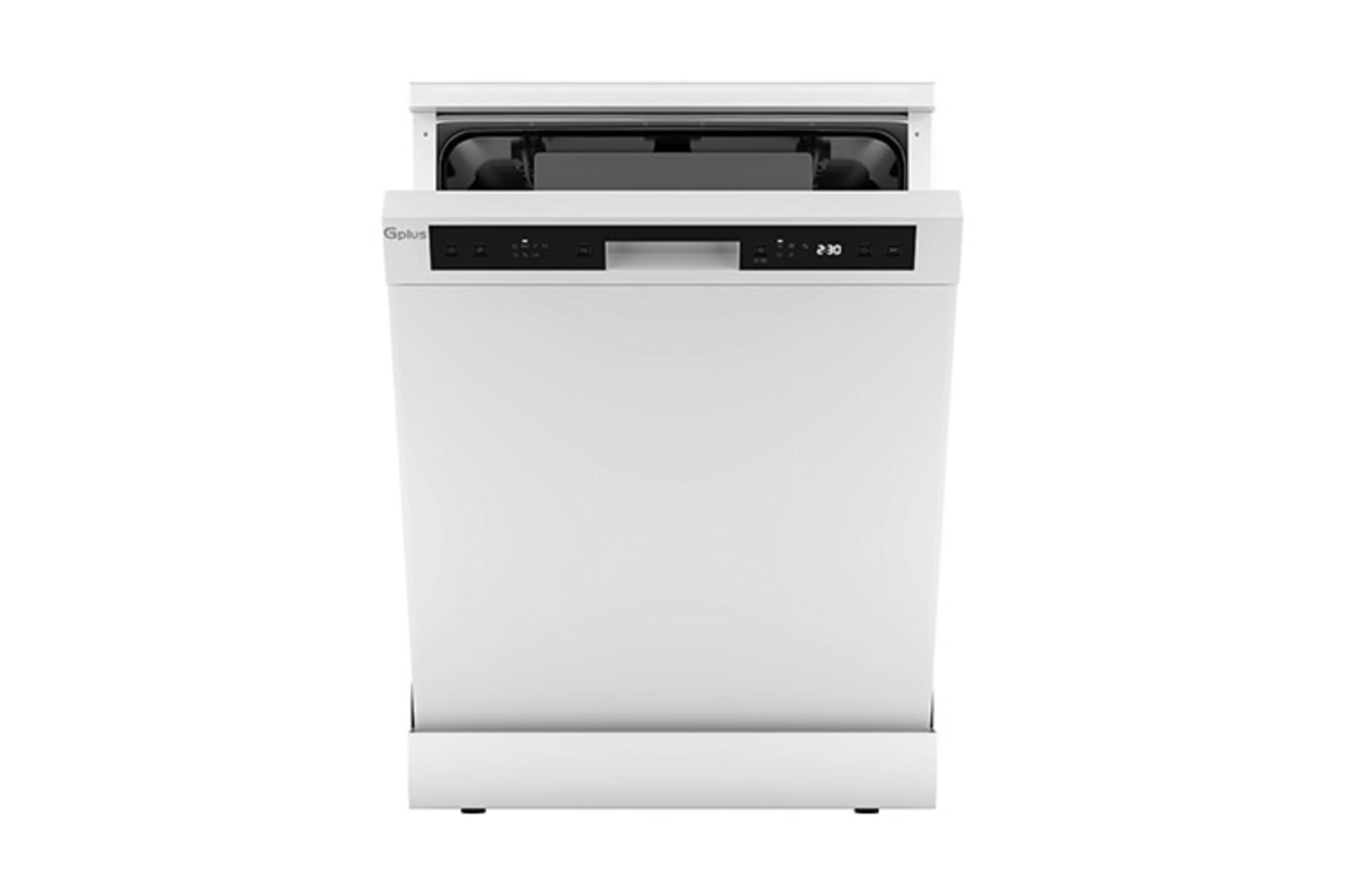 ماشین ظرفشویی جی پلاس Gplus GDW-F453 نمای جلو درب باز