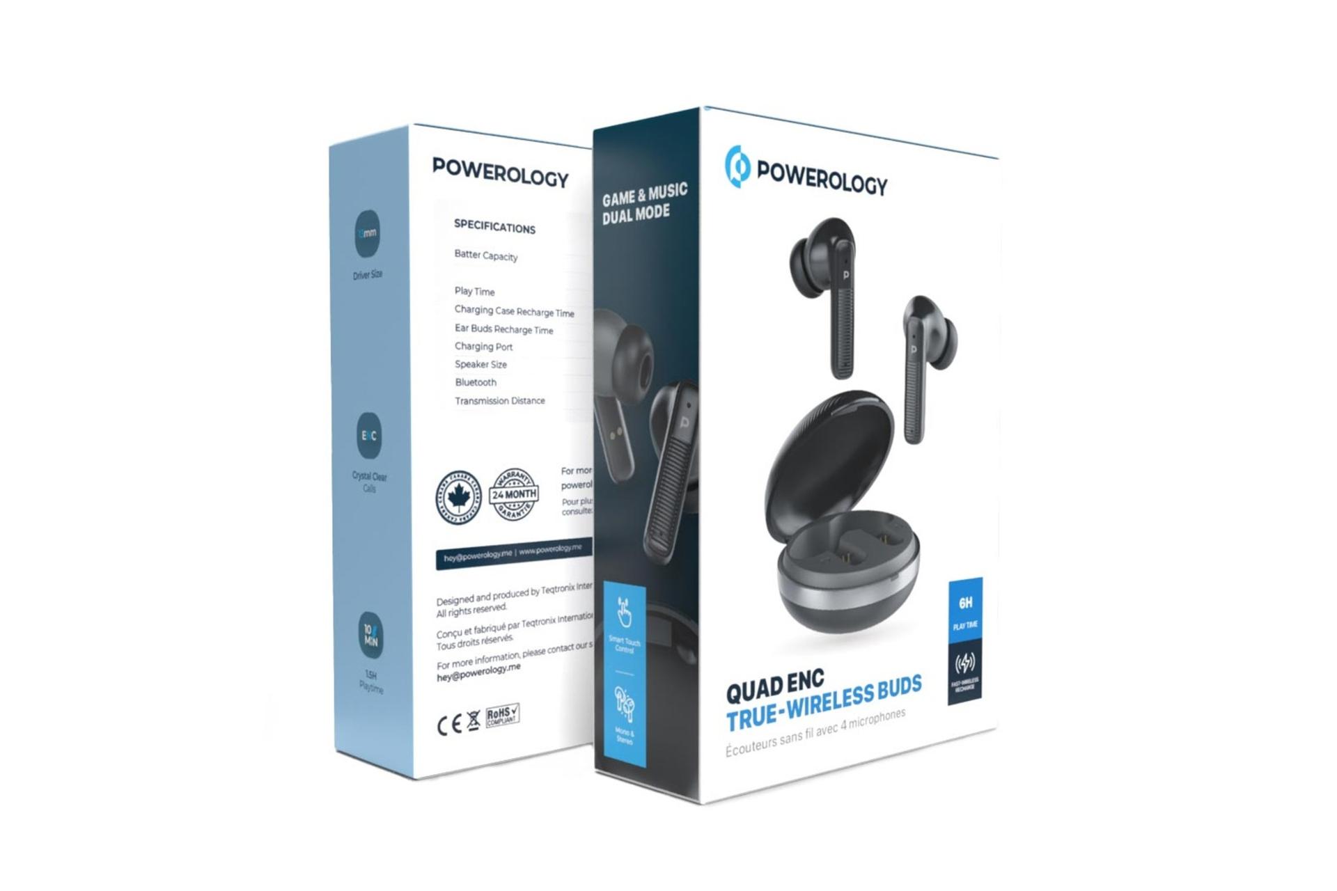 جعبه هدفون پاورولوجی TWS Earphone