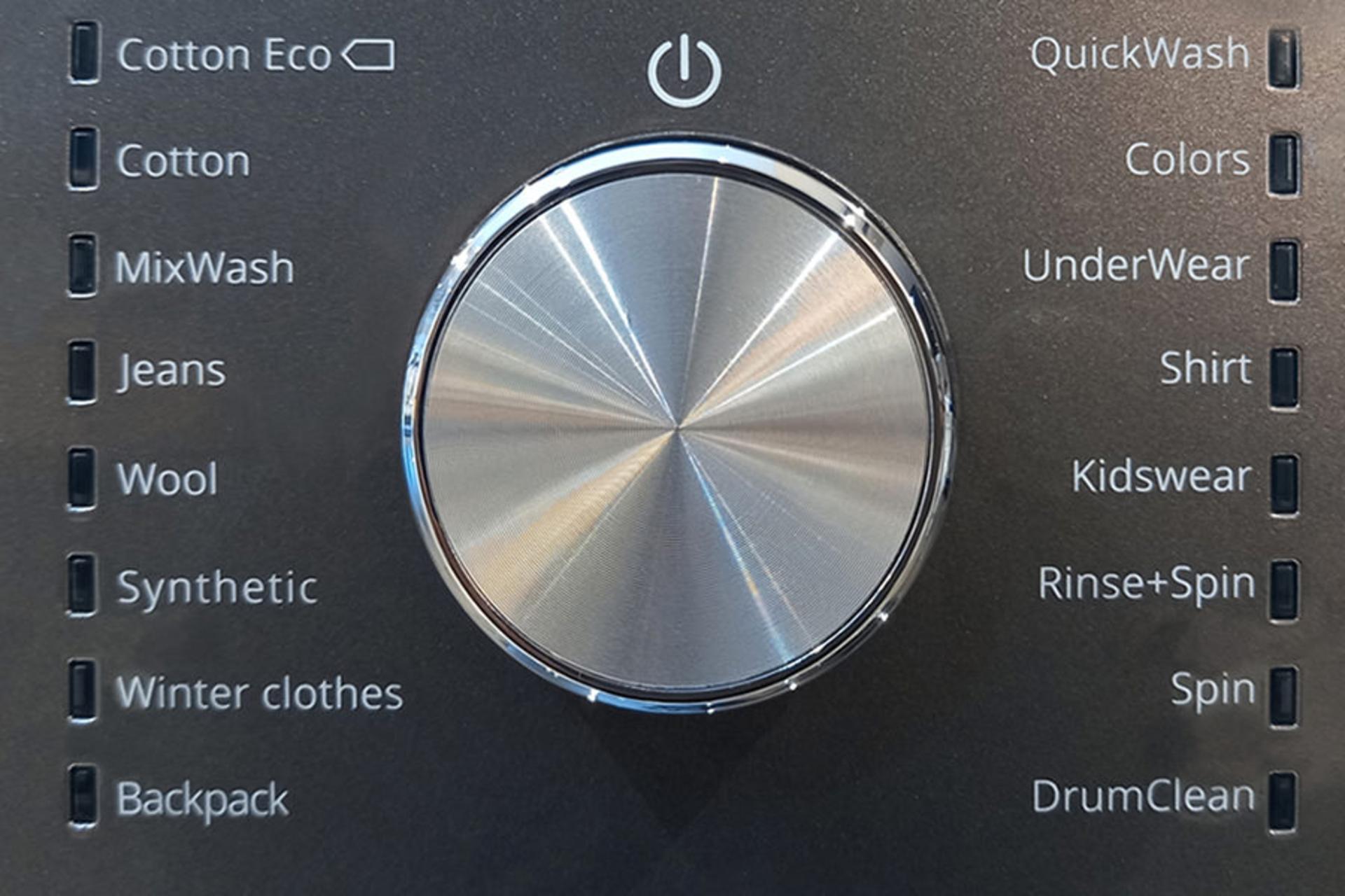 ماشین لباسشویی سپهر الکتریک Sepehr Electric SE1286 نمای پنل و دکمه انتخاب برنامه