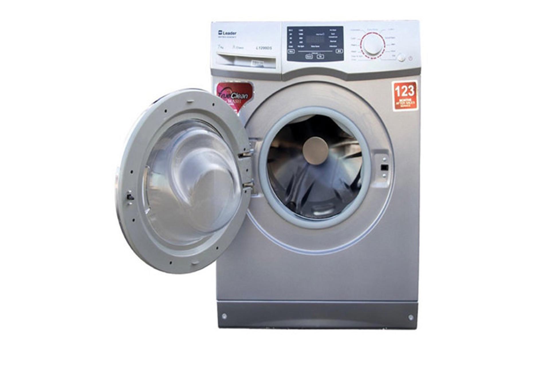 ماشین لباسشویی لیدر Leader L1200 نمای جلو درب باز