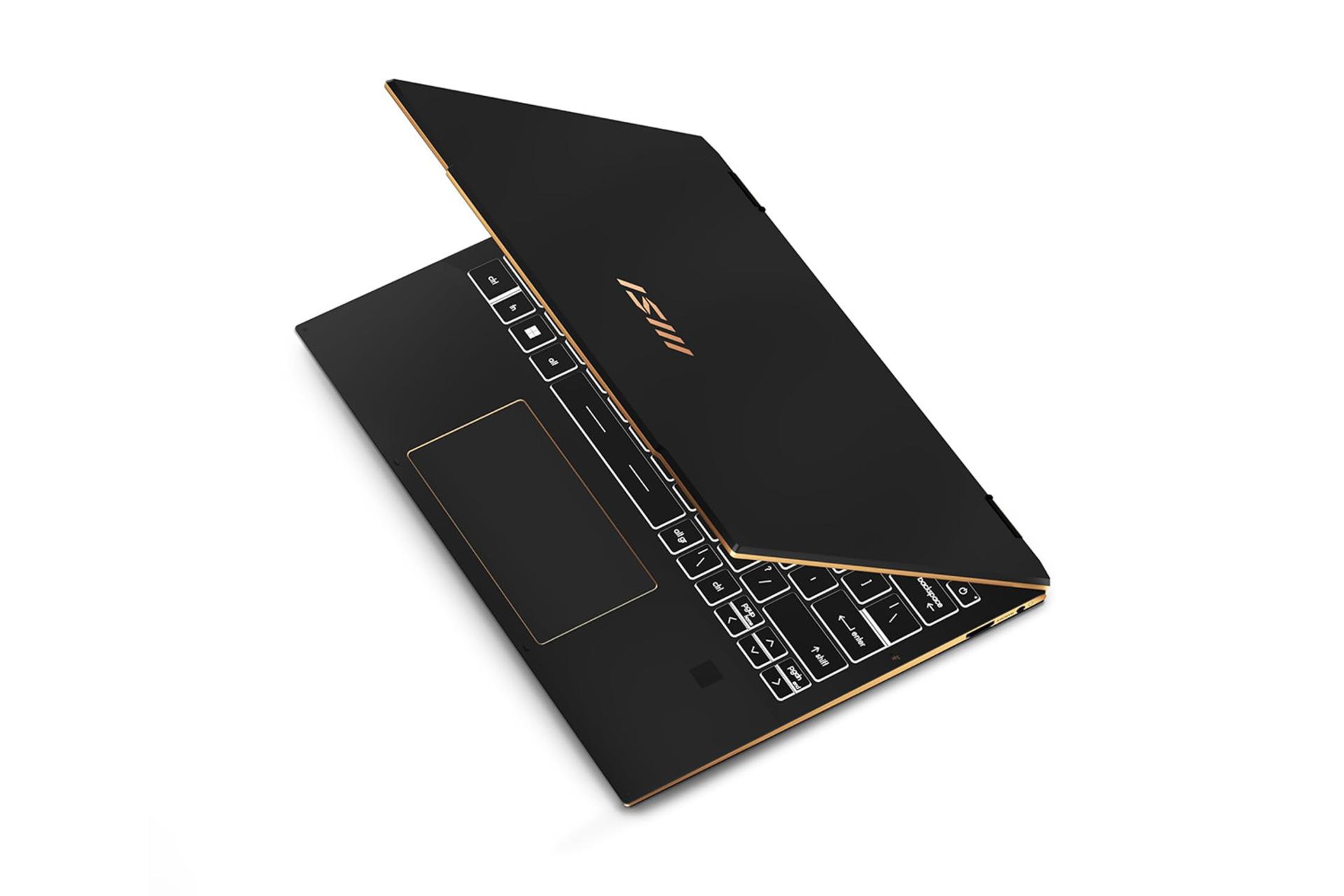 مرجع متخصصين ايران لپ تاپ ام اس آي MSI Summit E13 AI Evo A1MTG نماي پشت و بالا