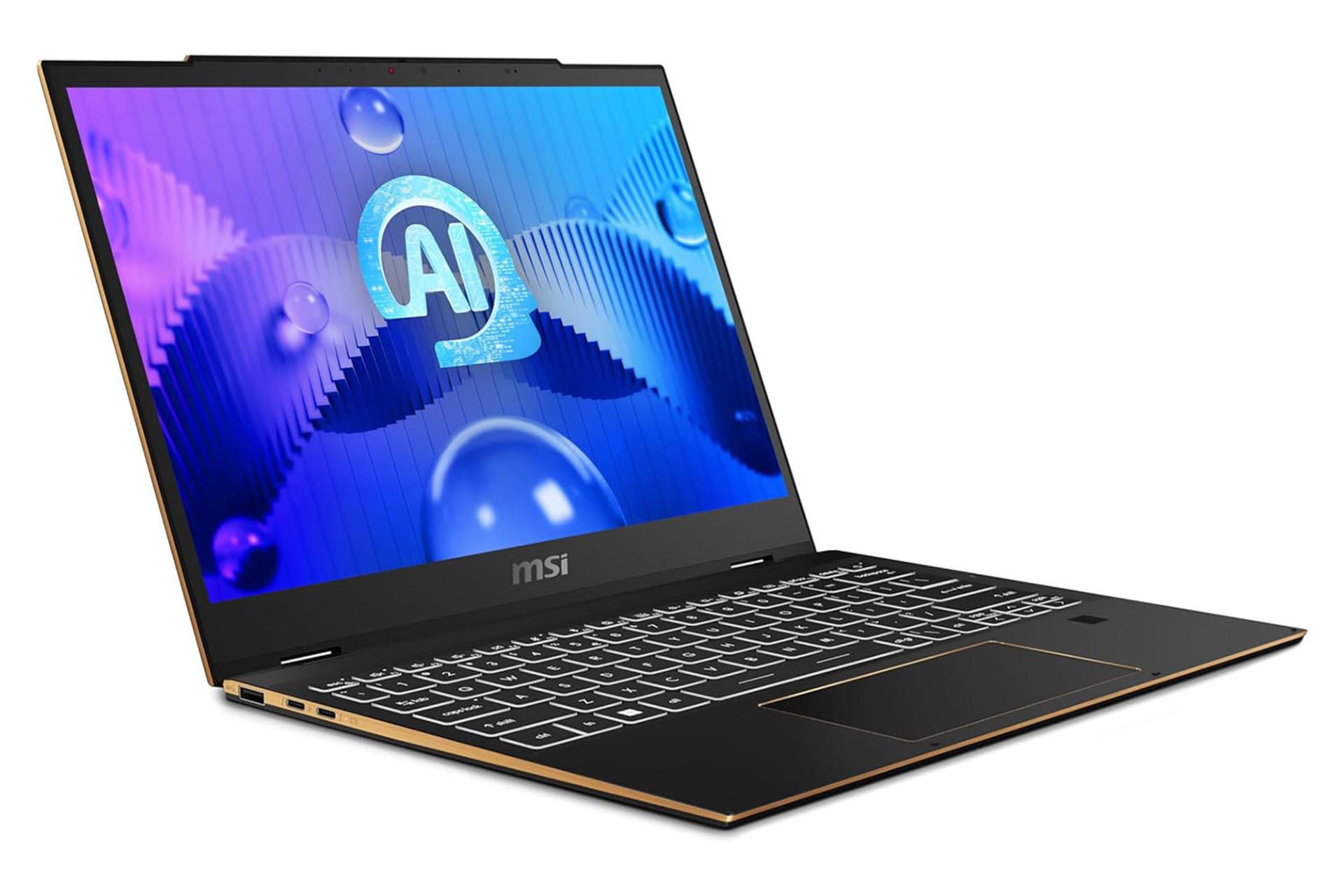 مرجع متخصصين ايران لپ تاپ ام اس آي MSI Summit E13 AI Evo A1MTG نماي جلو و چپ