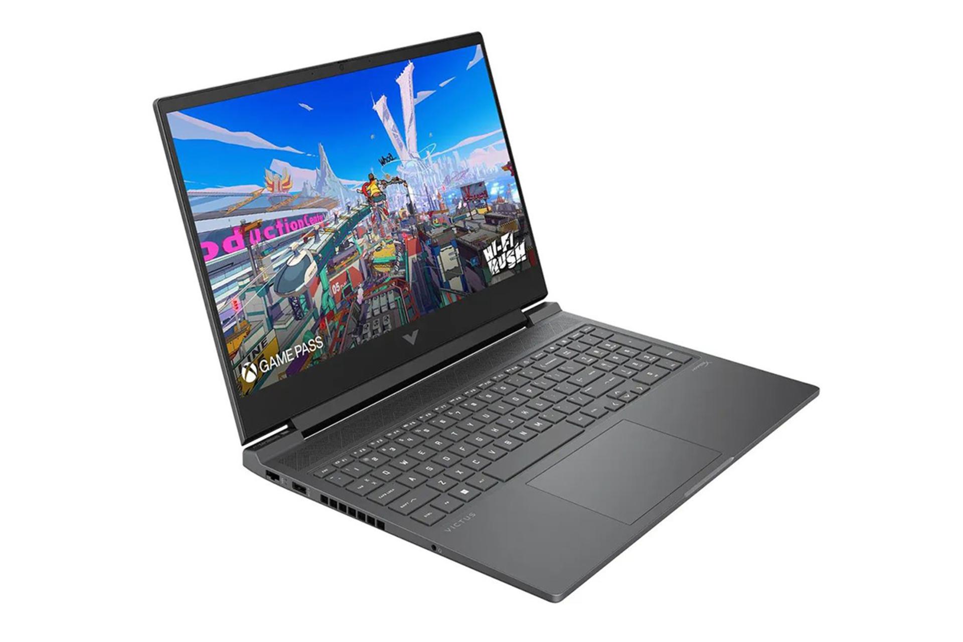 لپ تاپ اچ پی HP Victus 16-R0328TX نمای جلو و چپ