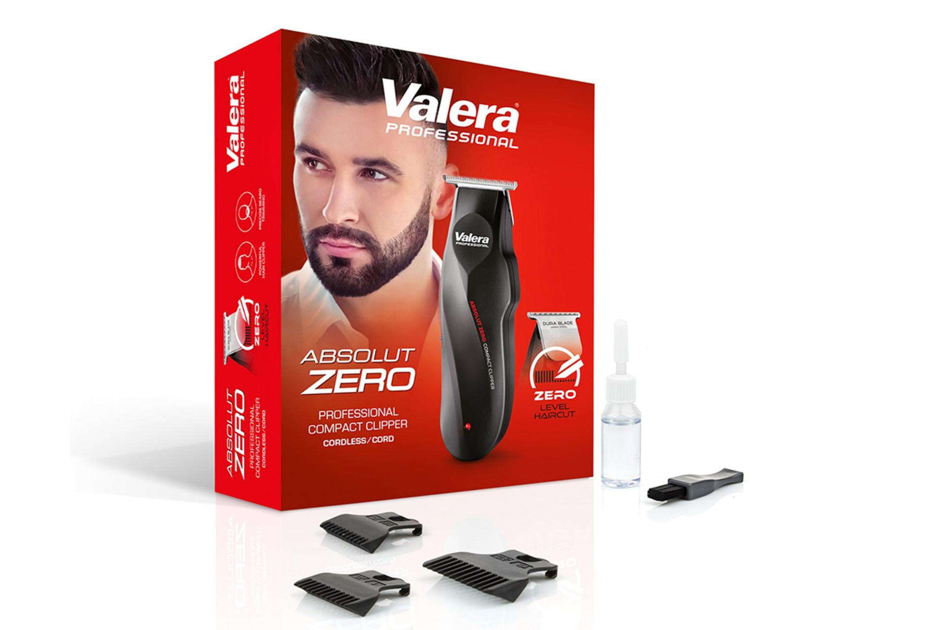 ماشین اصلاح والرا Valera Absolut Zero نمای بسته بندی و لوازم همراه