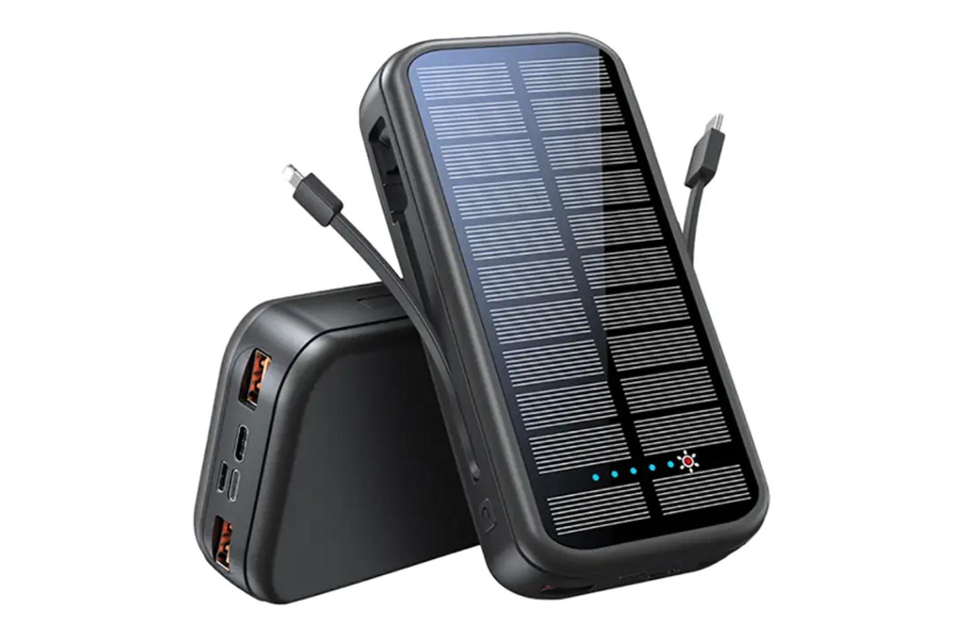 نمای کناری پاور بانک گرین لیون Green Lion PD2OW Solar 2 16000mAh