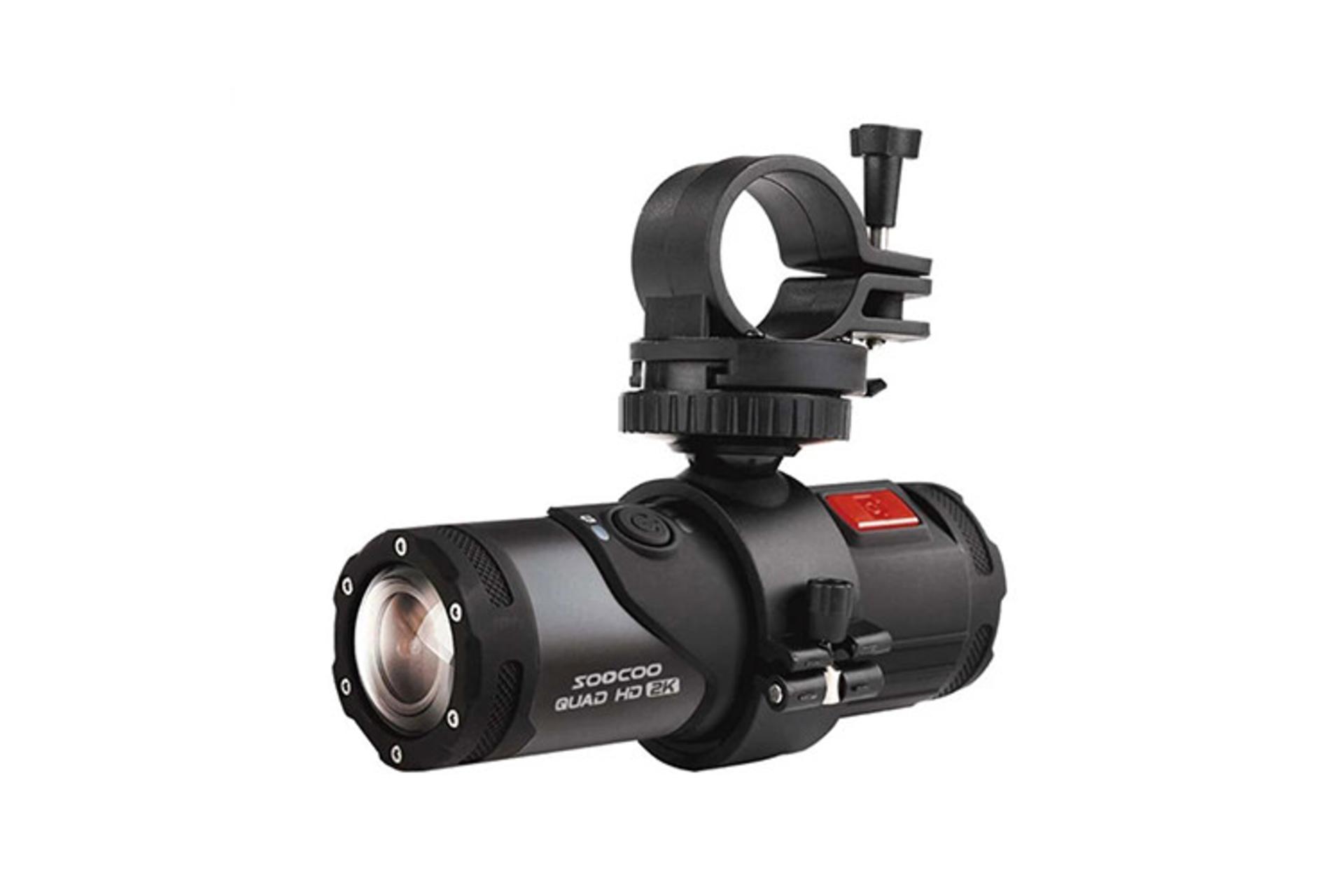 دوربین سوکو SOOCOO S20 نمای جلو به همراه بست دوچرخه