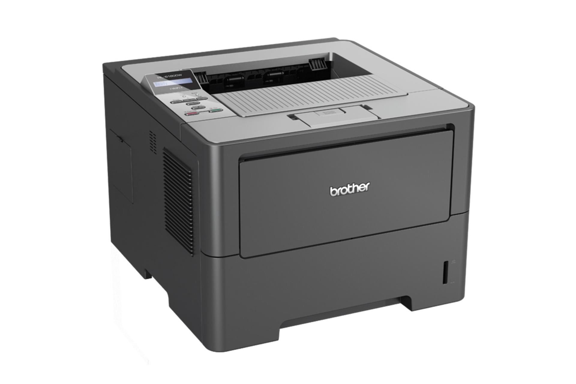 پرینتر برادر Brother HL-6180DW نمای جلو و چپ