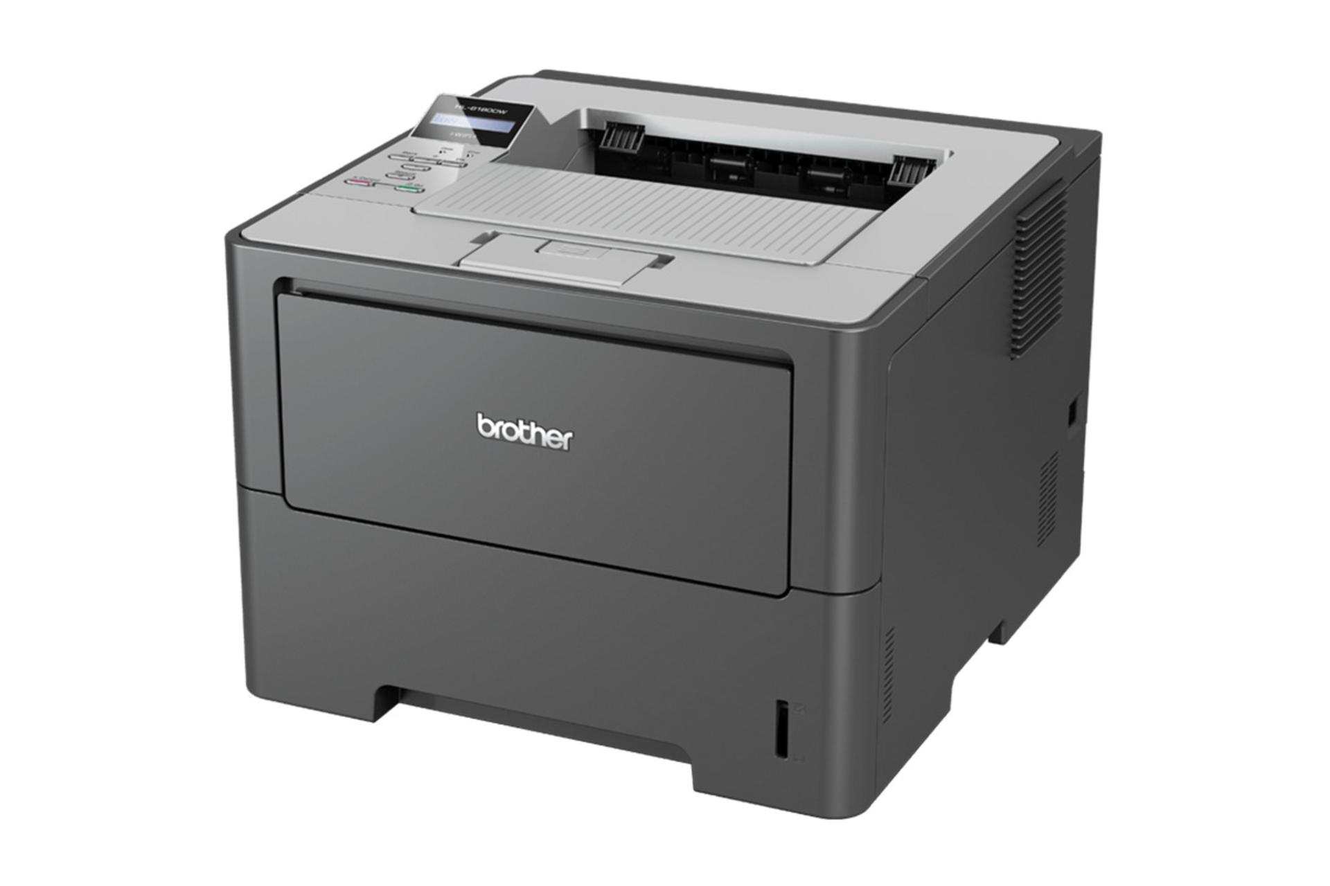 پرینتر برادر Brother HL-6180DW نمای جلو و راست