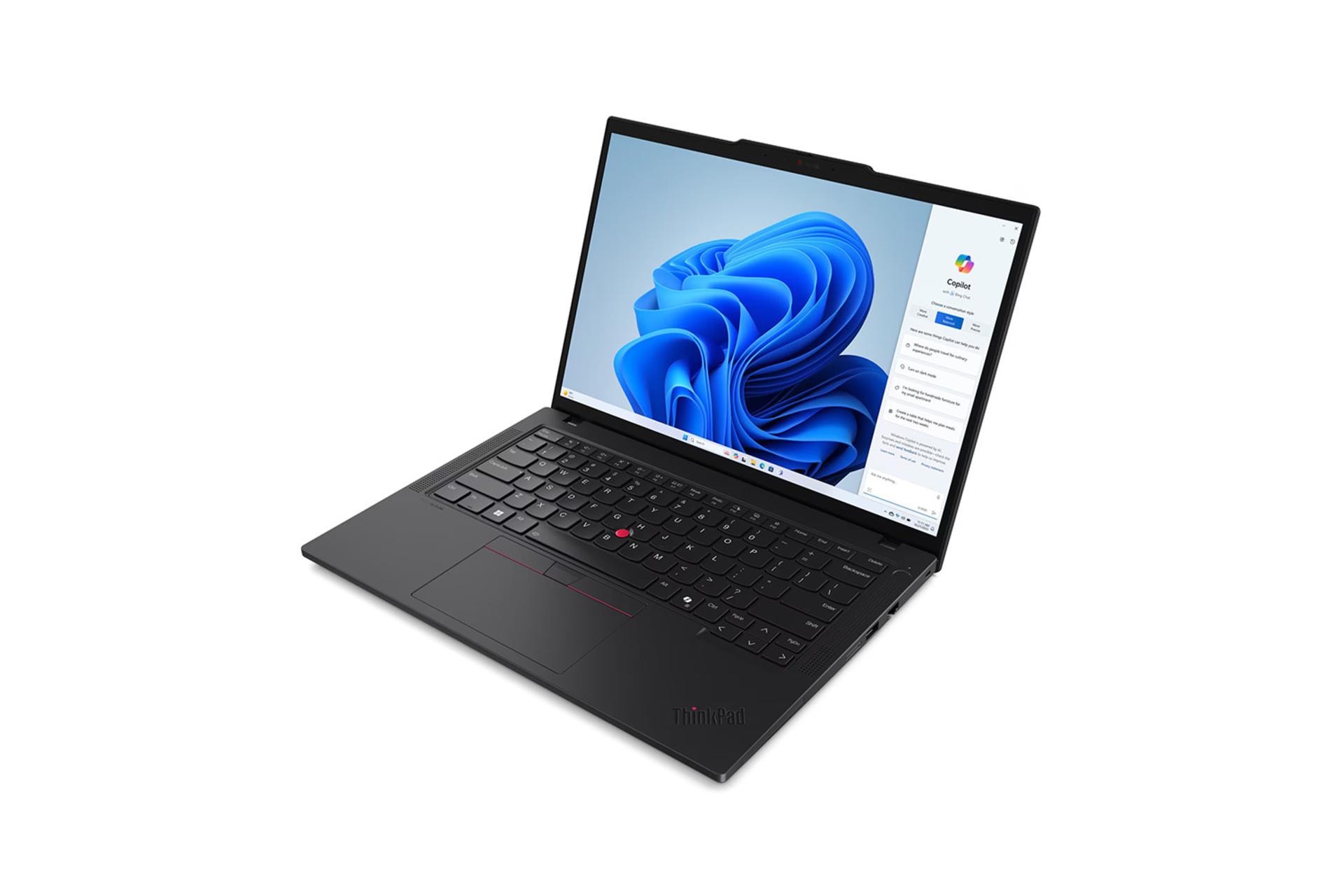لپ تاپ لنوو Lenovo ThinkPad T14 Gen 5 نمای جلو و راست