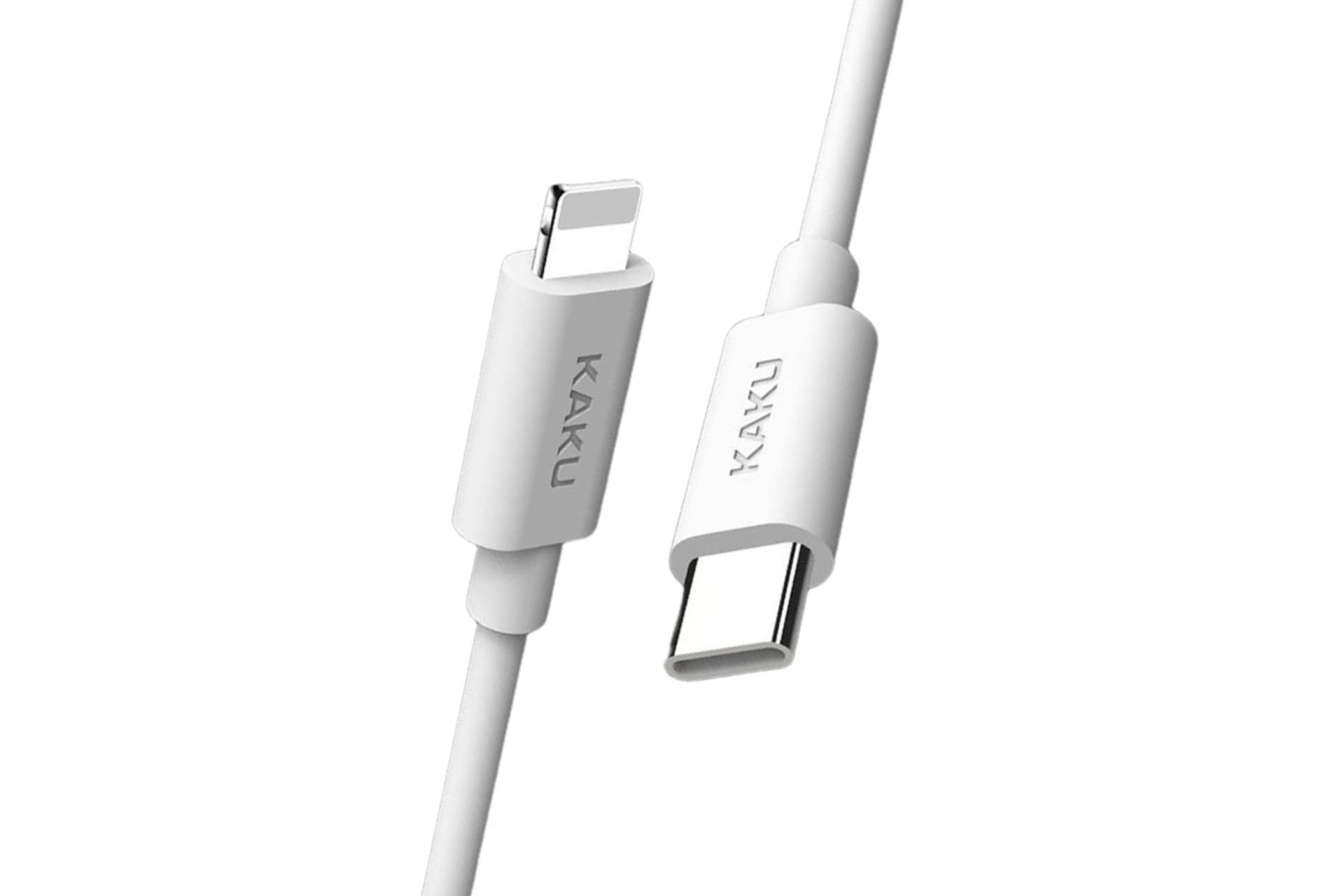 کانکتور و اتصال کابل شارژ USB کاکوسیگا Type-C به Lightning مدل KSC-981 با طول 1 متر