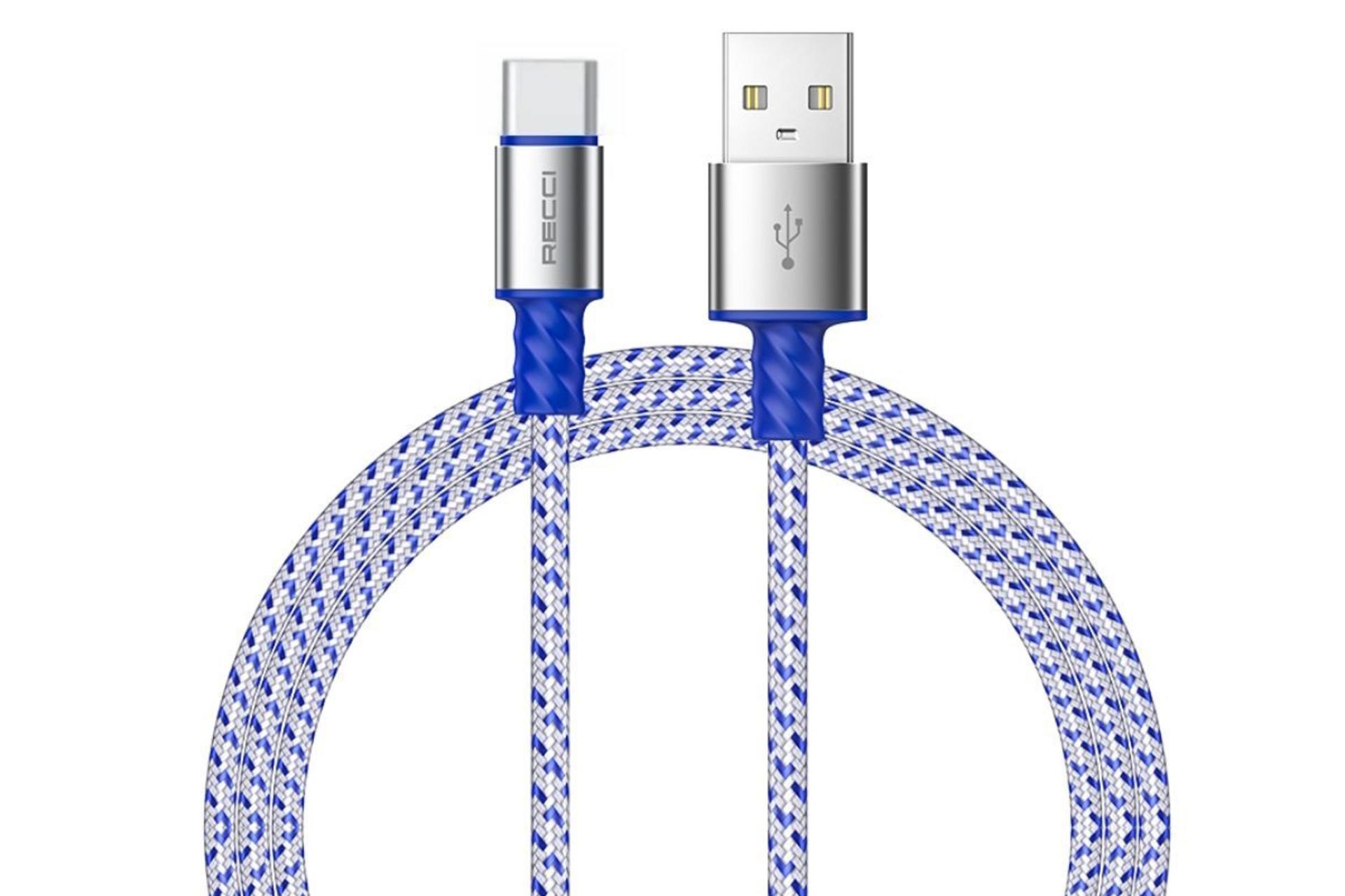 کابل شارژ USB رسی Type-A به Type-C مدل RTC-P37C با طول 1 متر