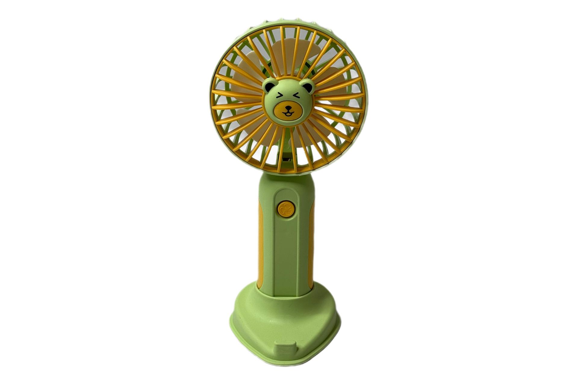 رنگ سبز پنکه کوچک دستی مدل خرسی Mini fan Bear HK59-3