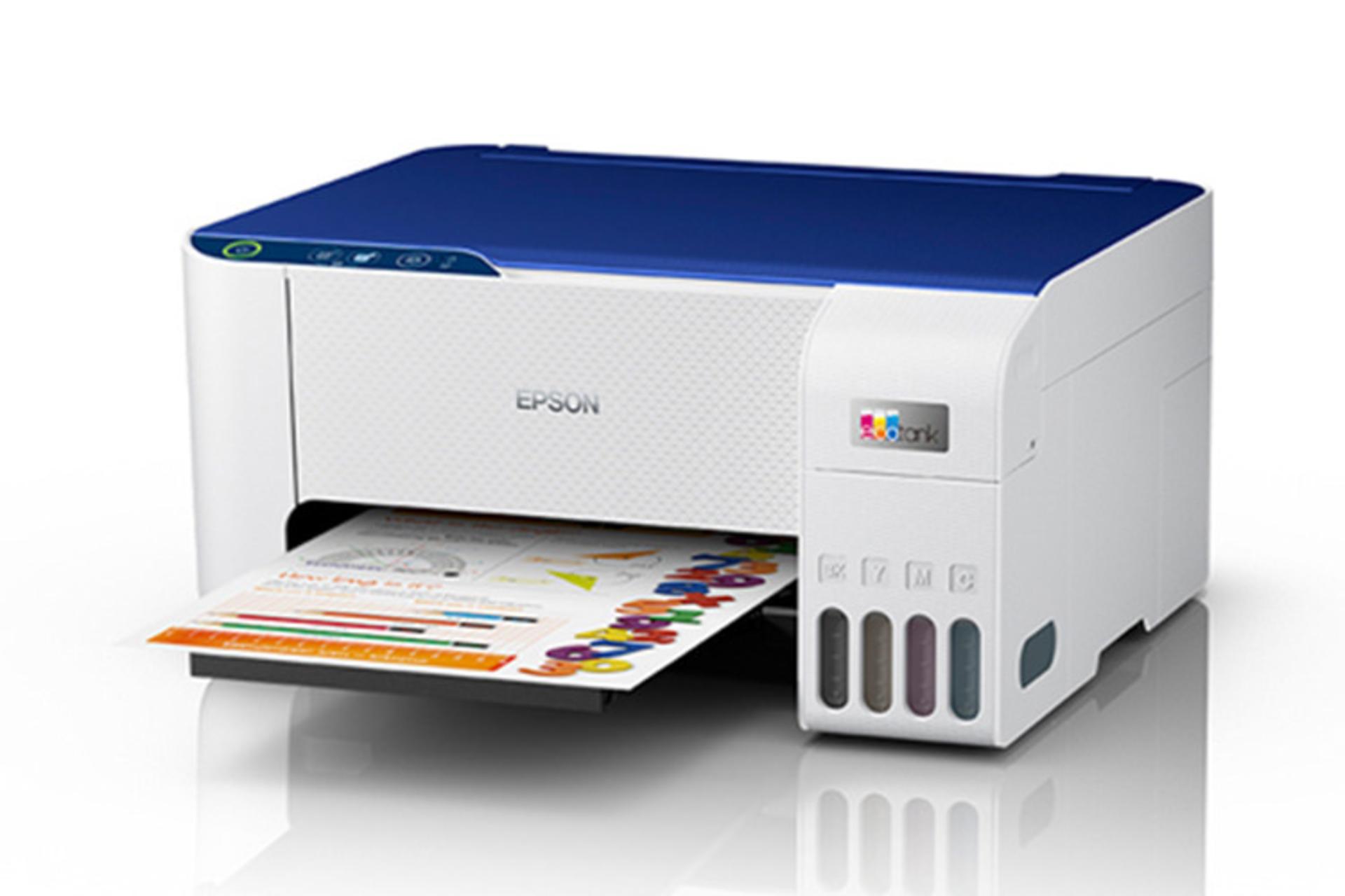 پرینتر اپسون Epson EcoTank L3215 نمای جلو و جانبی