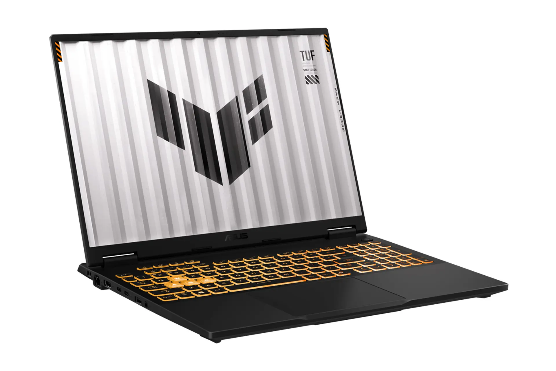 لپ تاپ ایسوس ASUS TUF Gaming F16 2025 FX608 نمای جلو و چپ