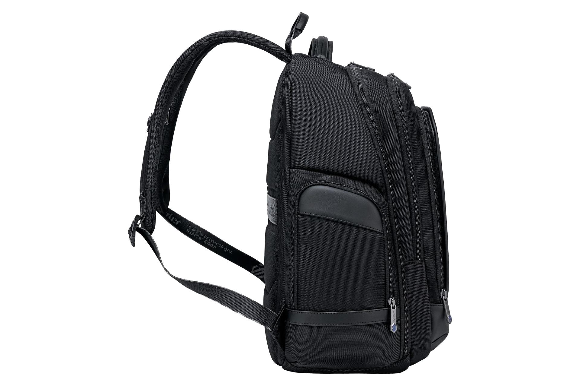 نمای کناری کوله پشتی لپ تاپ آرکتیک هانتر B00683 مناسب 15.6 اینچ با نمایش جیب کناری و بندها